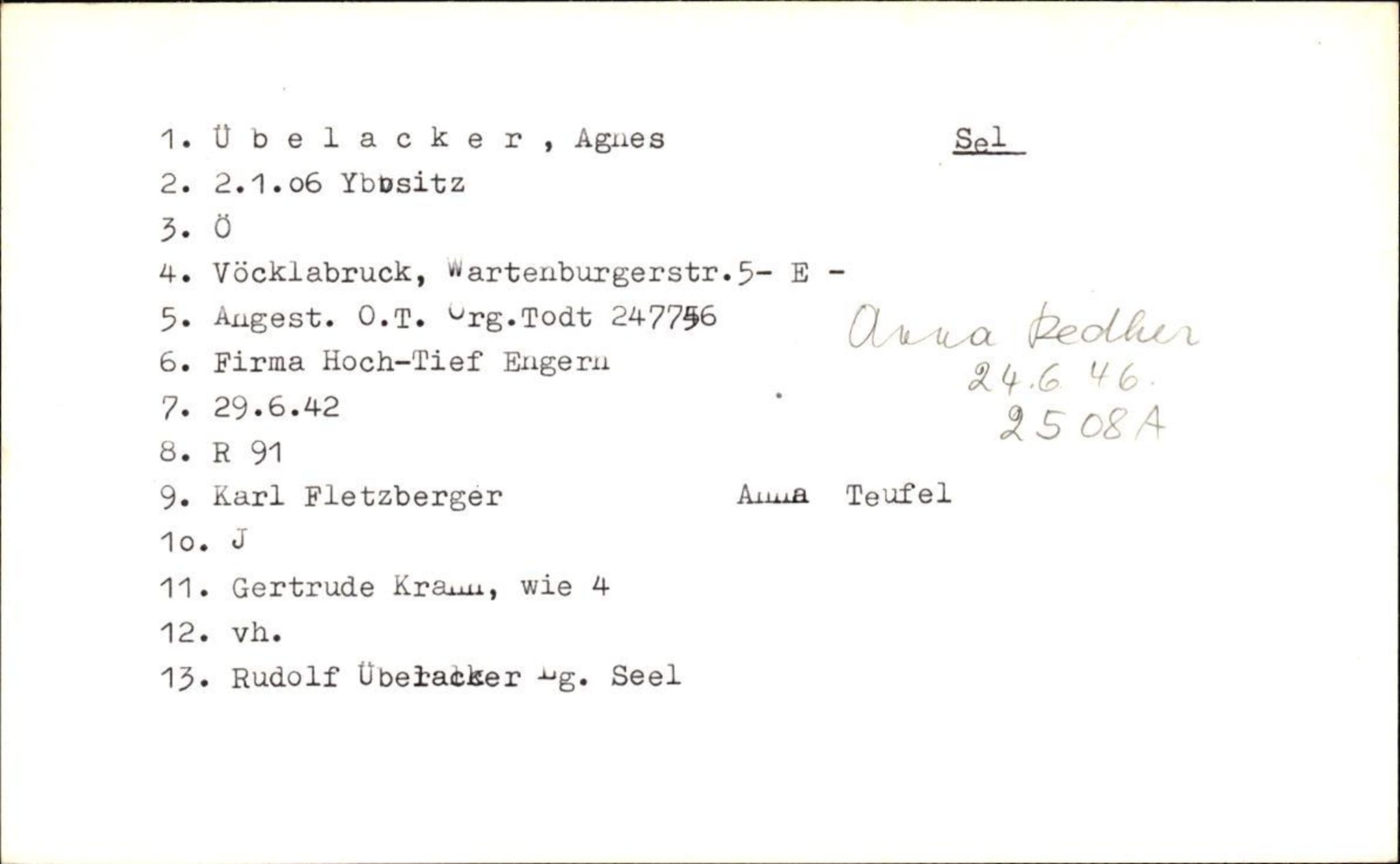 Hjemsendte tyskere , RA/RAFA-6487/D/Db/L0027: Taube-Vydra, 1945-1947, p. 757