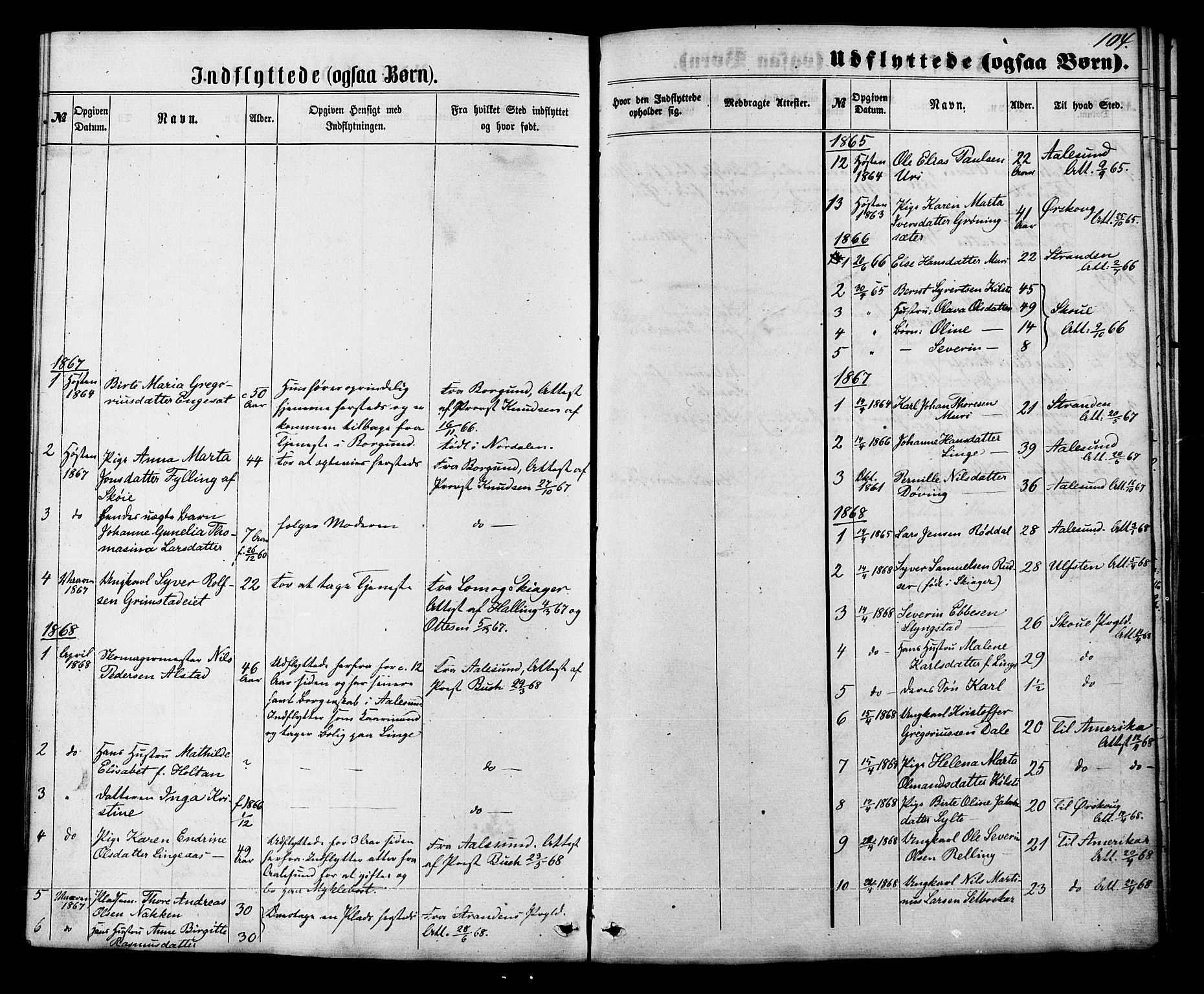 Ministerialprotokoller, klokkerbøker og fødselsregistre - Møre og Romsdal, SAT/A-1454/519/L0253: Parish register (official) no. 519A12, 1860-1883, p. 104