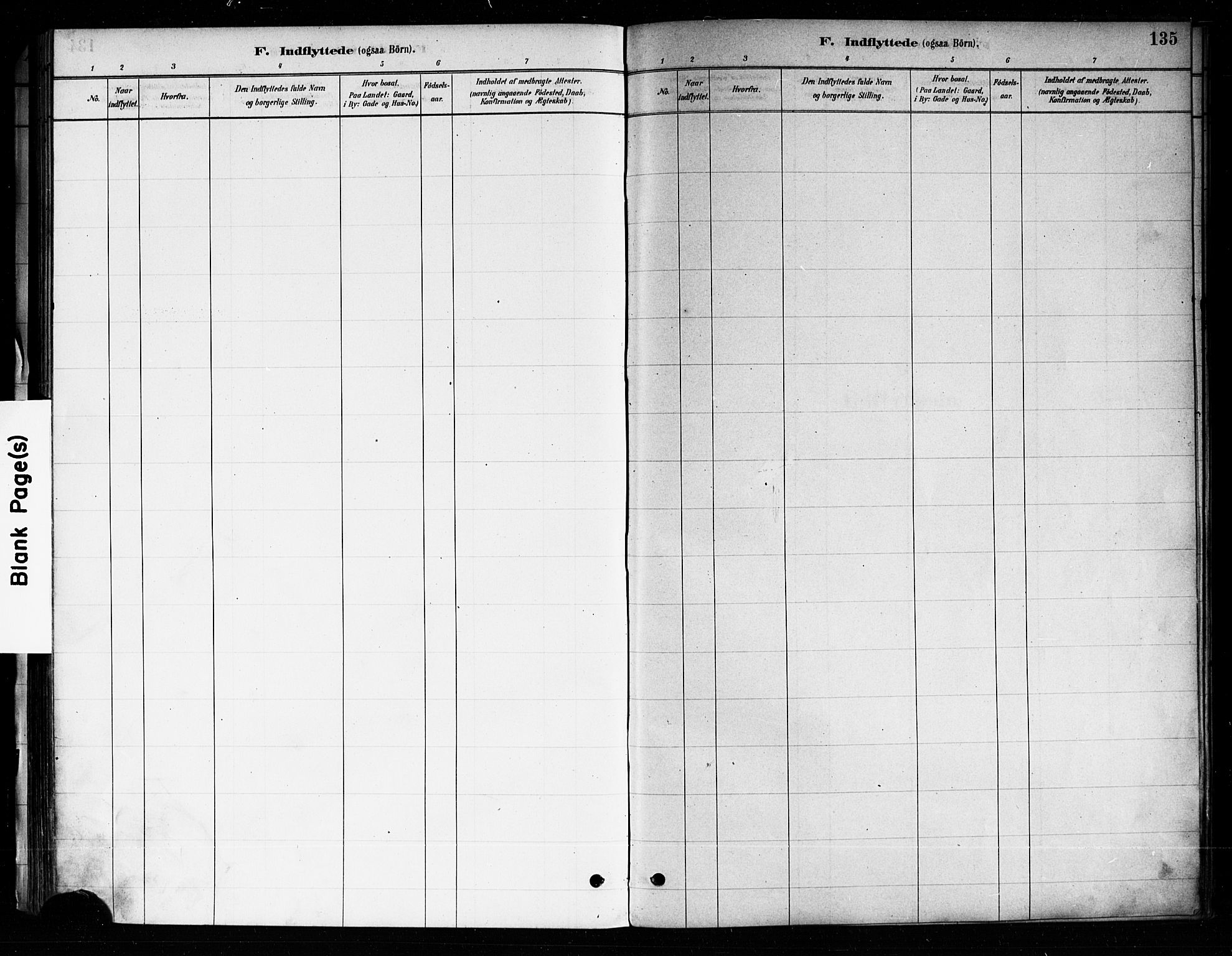 Uranienborg prestekontor Kirkebøker, AV/SAO-A-10877/F/Fa/L0004: Parish register (official) no. 4, 1880-1901, p. 135