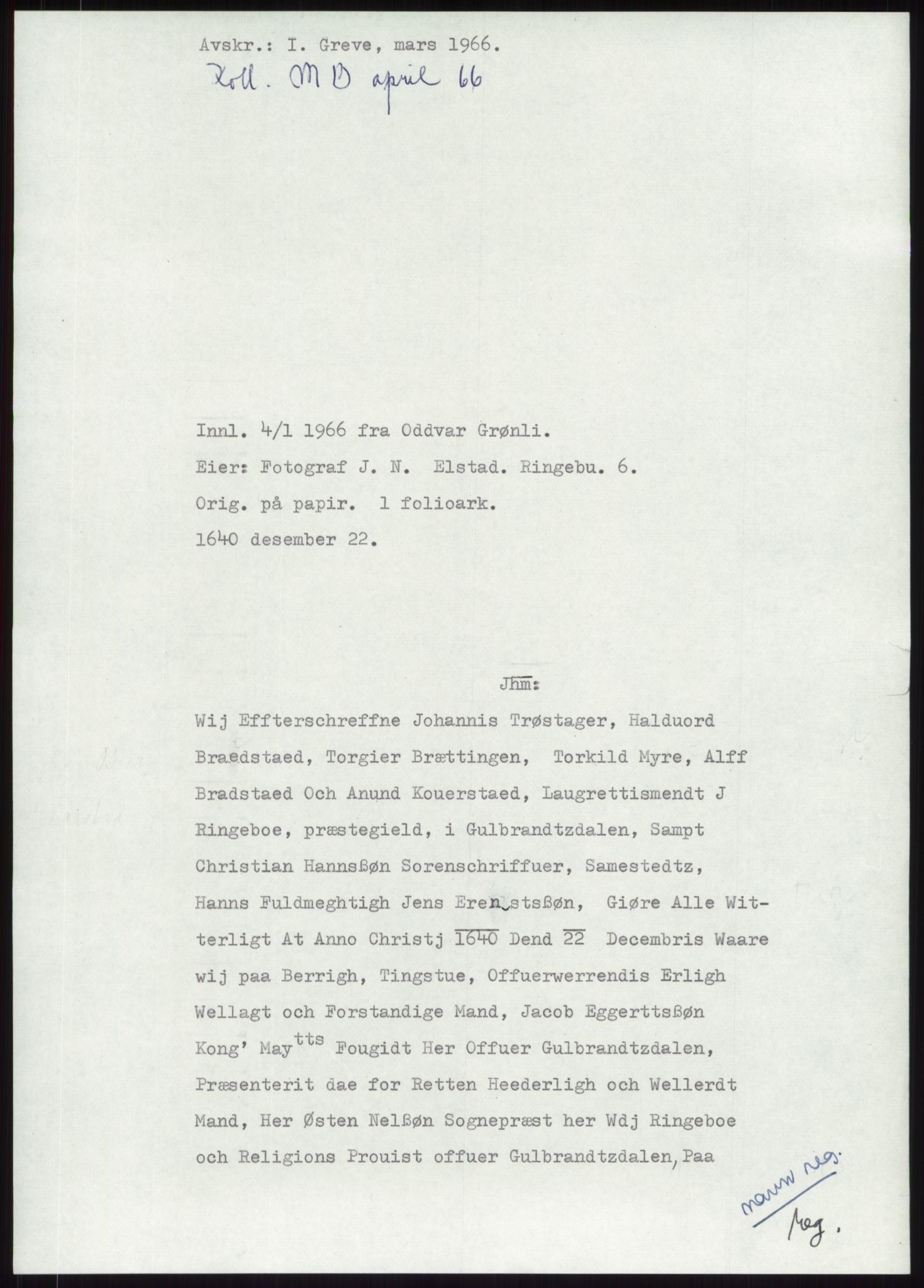 Samlinger til kildeutgivelse, Diplomavskriftsamlingen, RA/EA-4053/H/Ha, p. 1967