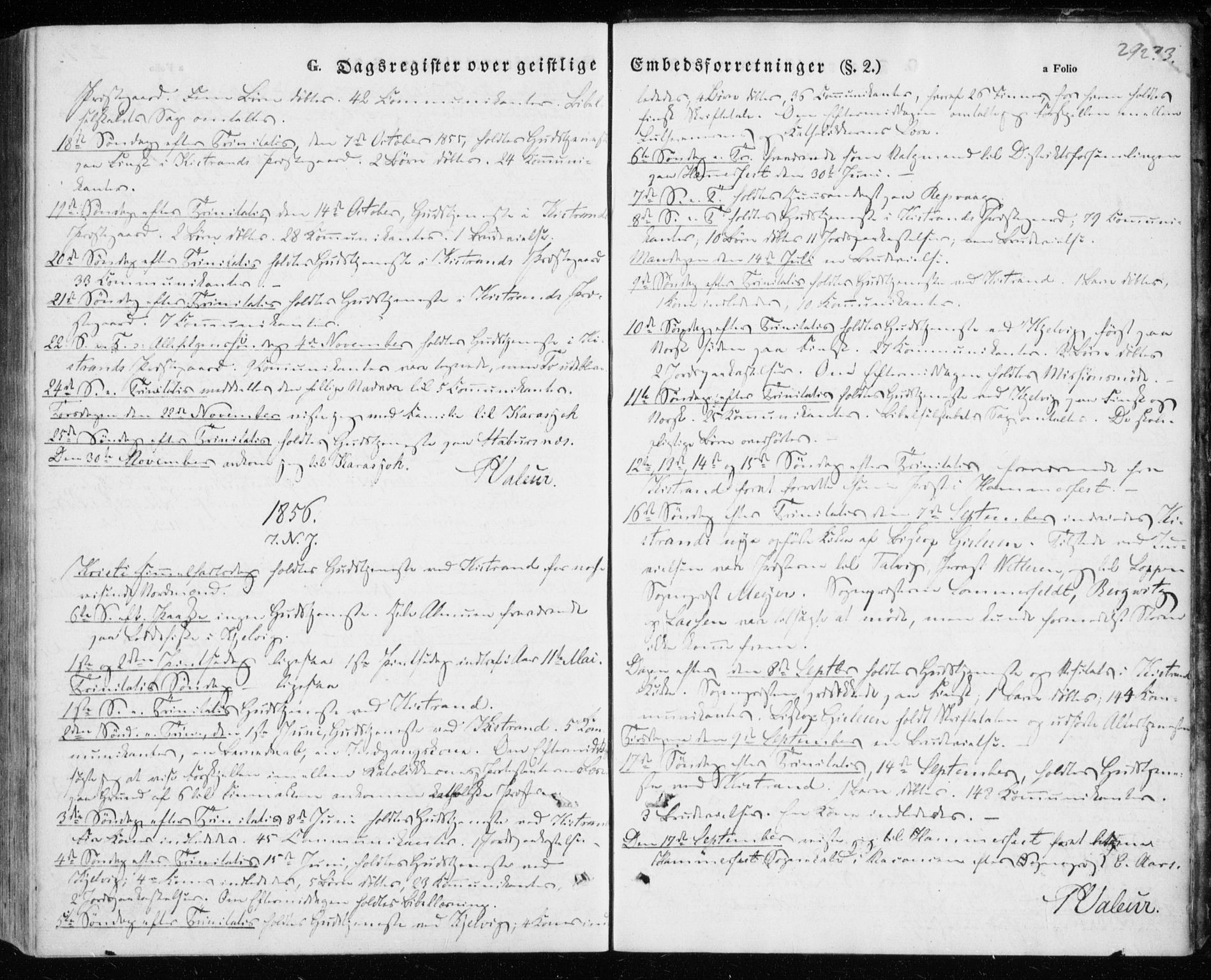 Kistrand/Porsanger sokneprestembete, SATØ/S-1351/H/Ha/L0004.kirke: Parish register (official) no. 4, 1843-1860, p. 292
