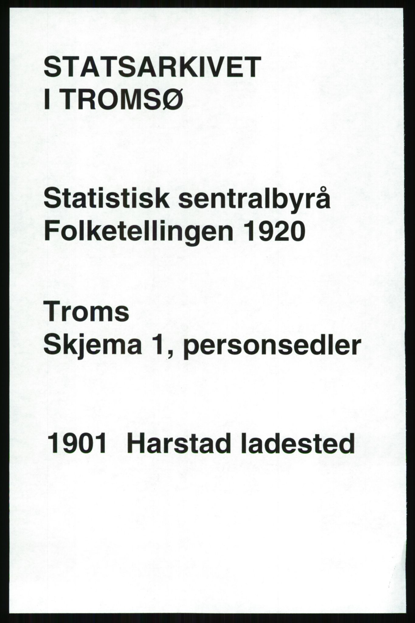 SATØ, 1920 census for Harstad, 1920, p. 2285