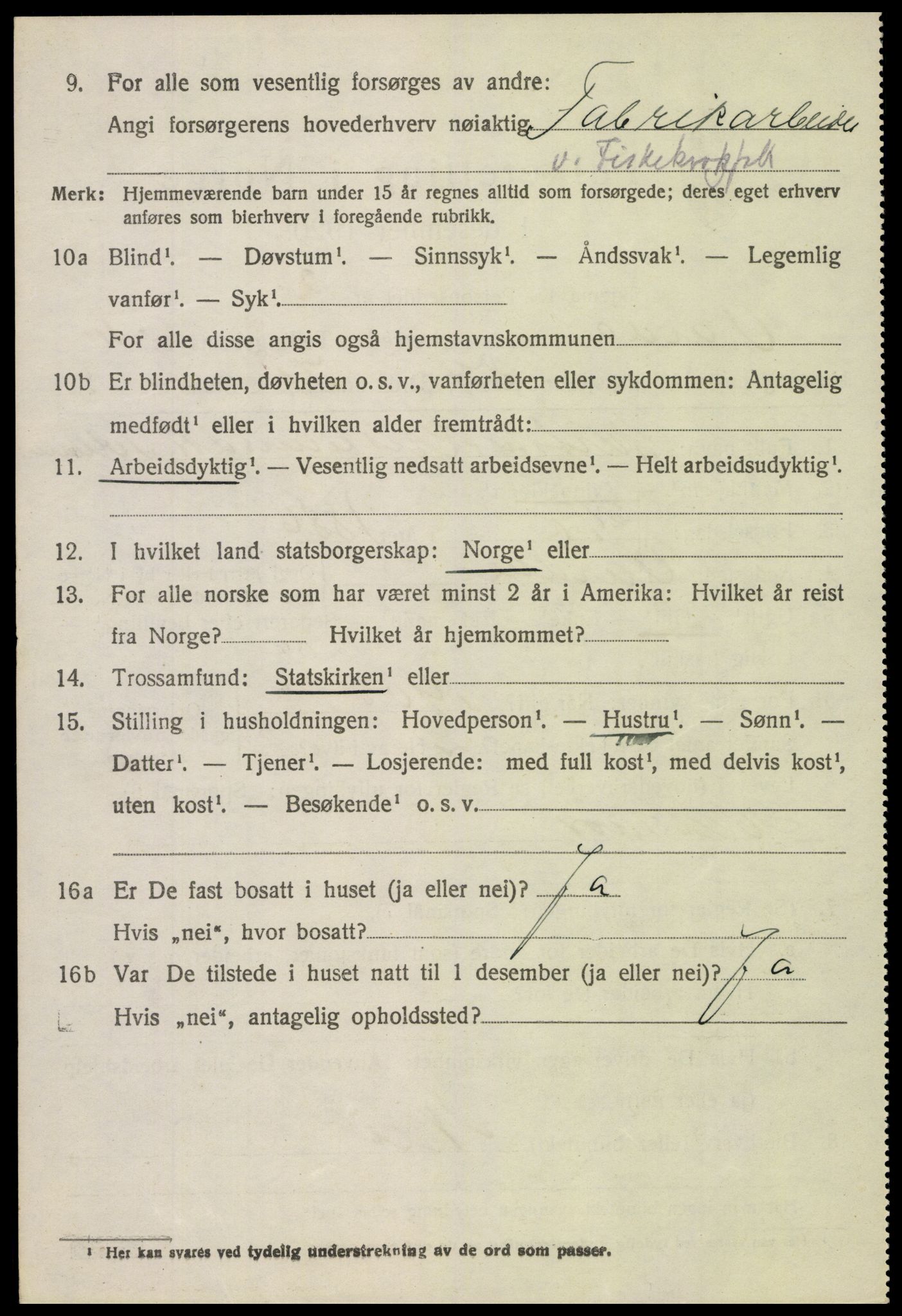 SAH, 1920 census for Vardal, 1920, p. 12096