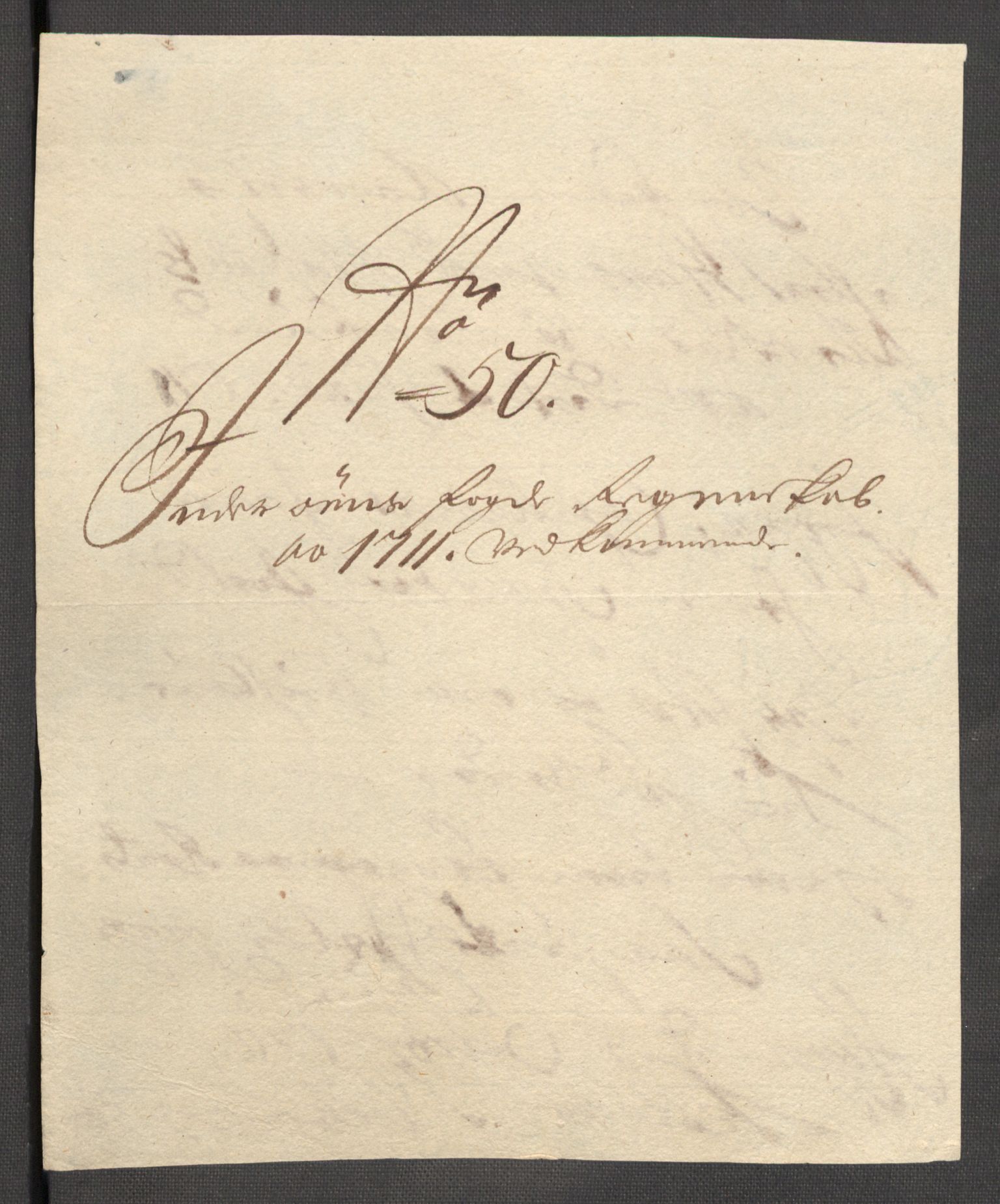 Rentekammeret inntil 1814, Reviderte regnskaper, Fogderegnskap, RA/EA-4092/R63/L4319: Fogderegnskap Inderøy, 1711, p. 185