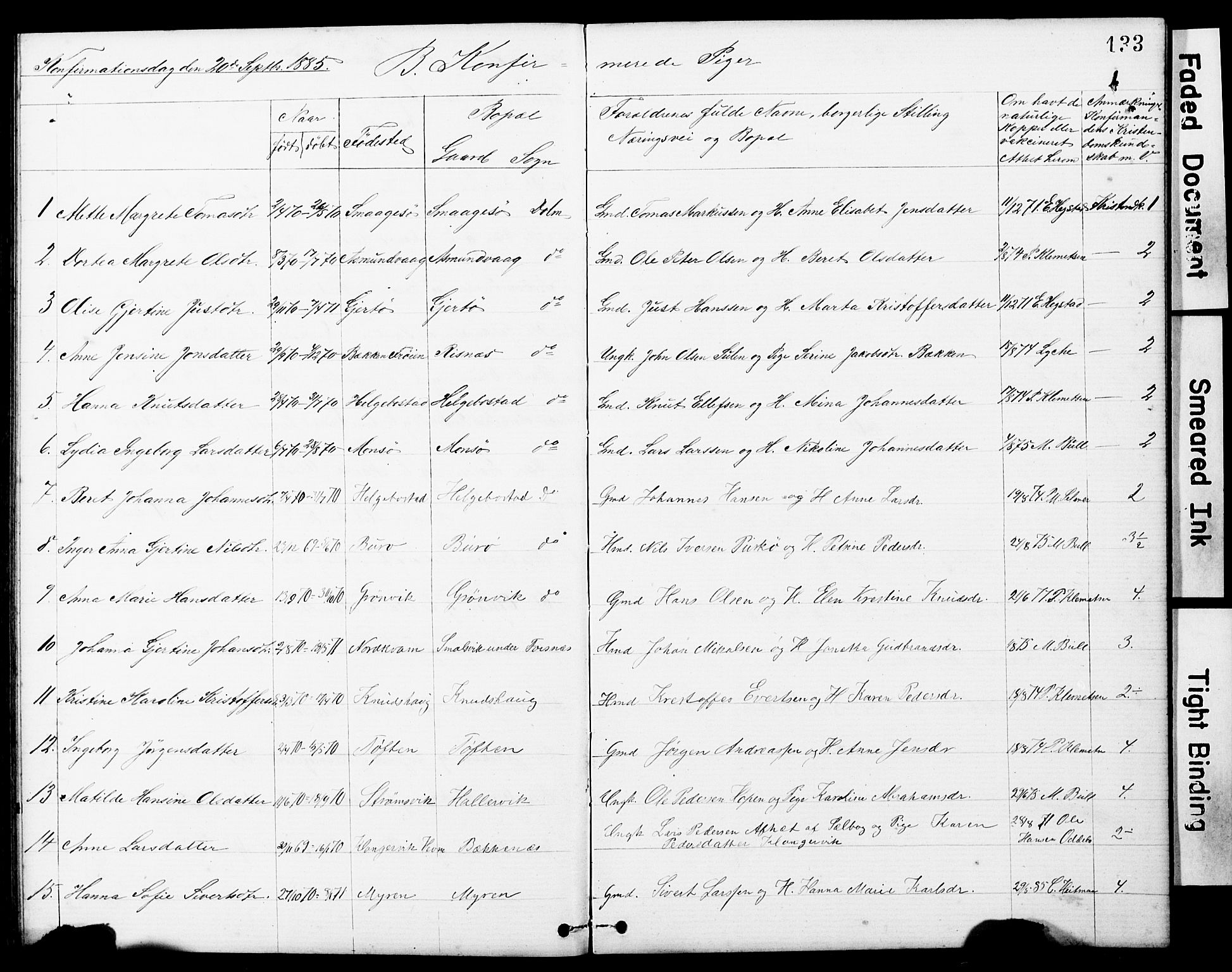 Ministerialprotokoller, klokkerbøker og fødselsregistre - Sør-Trøndelag, SAT/A-1456/634/L0541: Parish register (copy) no. 634C03, 1874-1891, p. 133