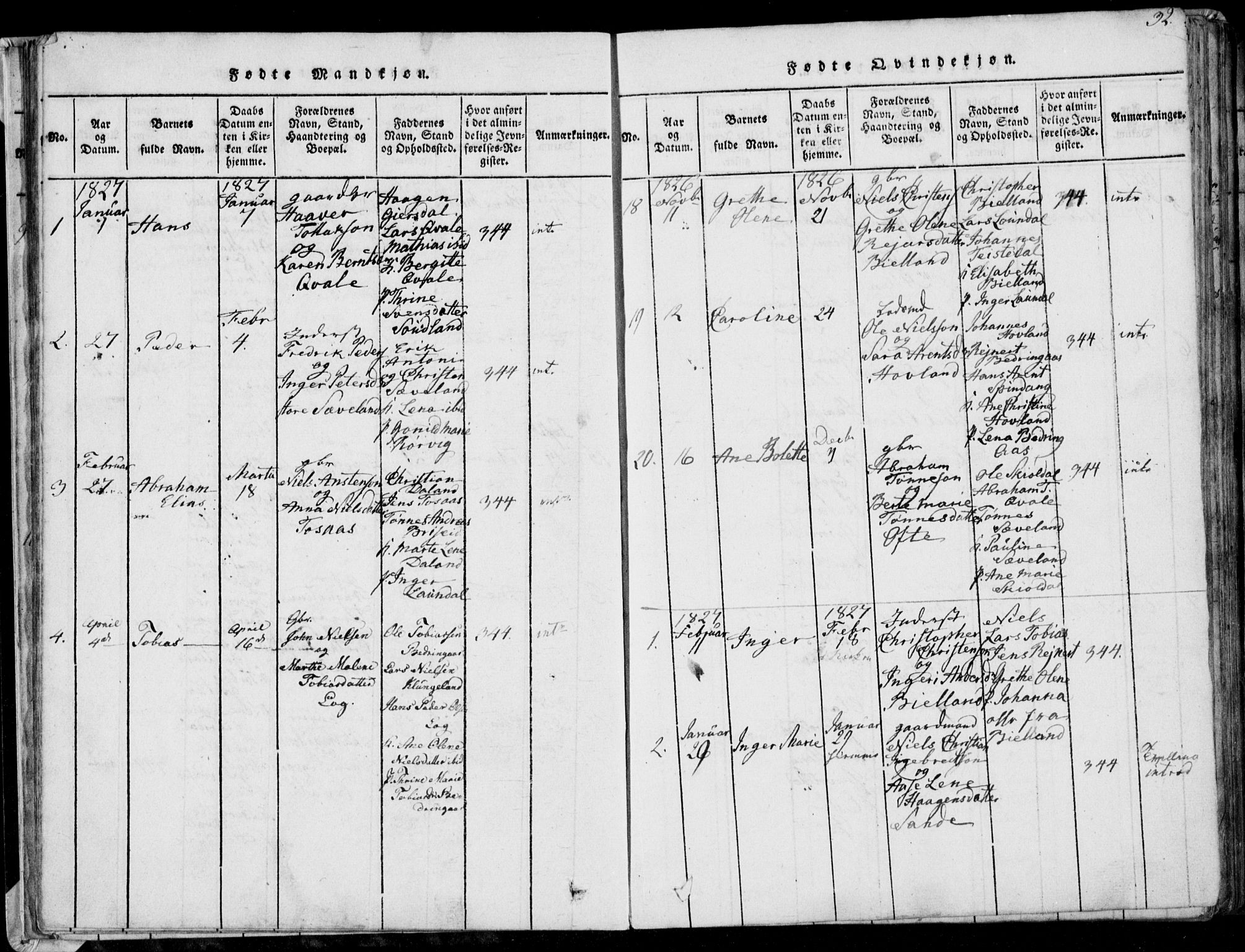 Herad sokneprestkontor, AV/SAK-1111-0018/F/Fa/Faa/L0003: Parish register (official) no. A 3, 1816-1844, p. 32