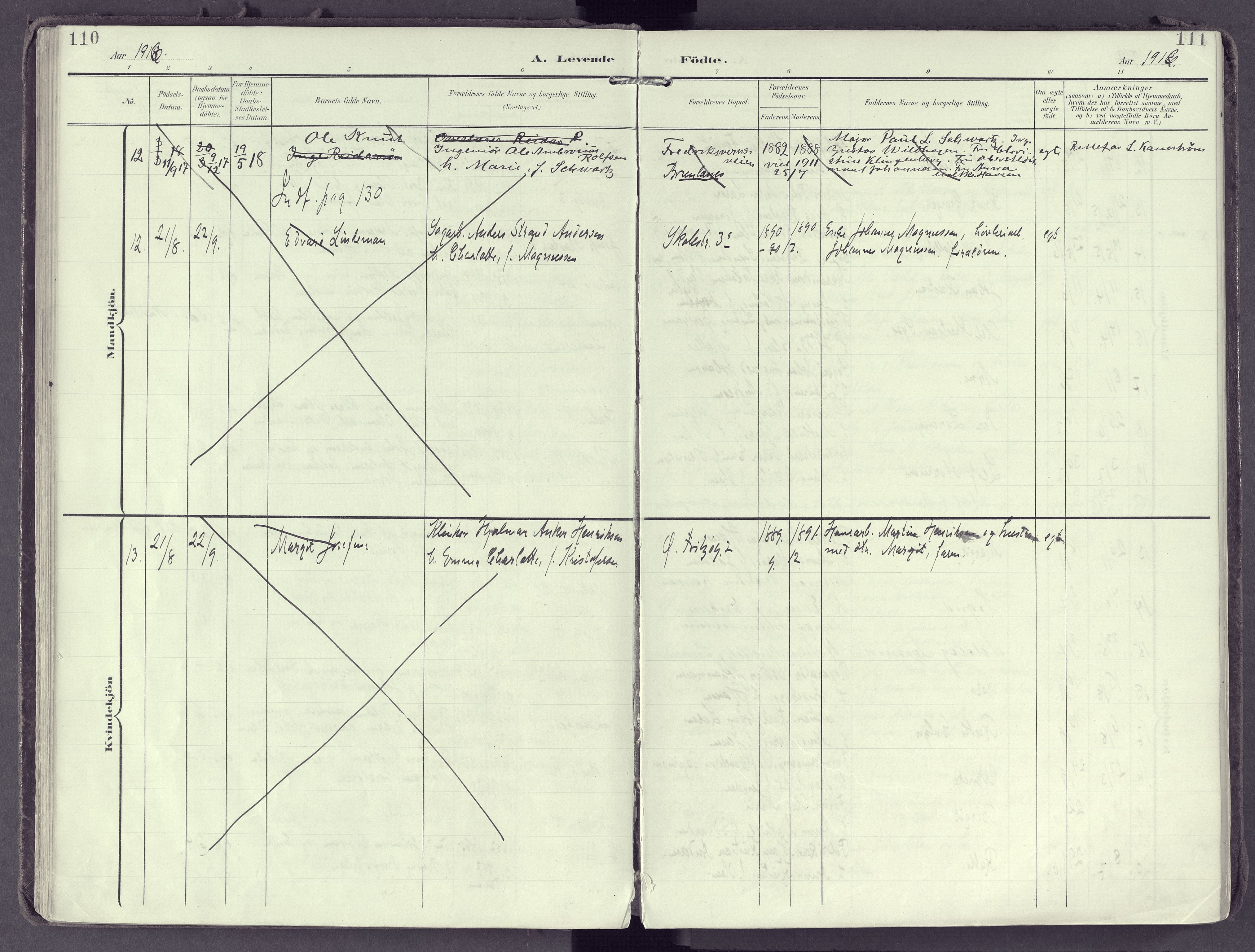 Larvik kirkebøker, SAKO/A-352/F/Fb/L0005: Parish register (official) no. II 5, 1903-1925, p. 110-111