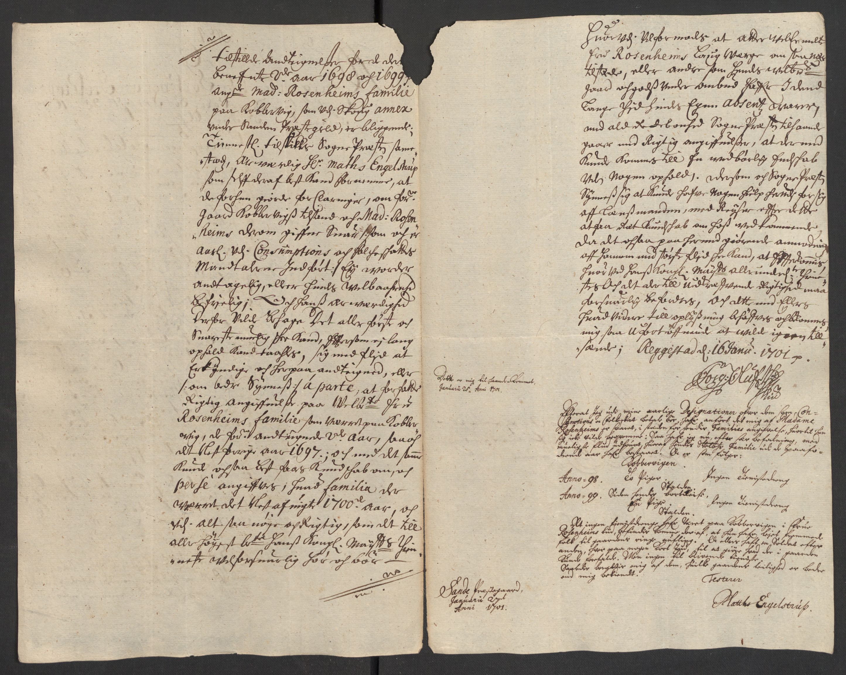 Rentekammeret inntil 1814, Reviderte regnskaper, Fogderegnskap, RA/EA-4092/R32/L1868: Fogderegnskap Jarlsberg grevskap, 1697-1699, p. 567