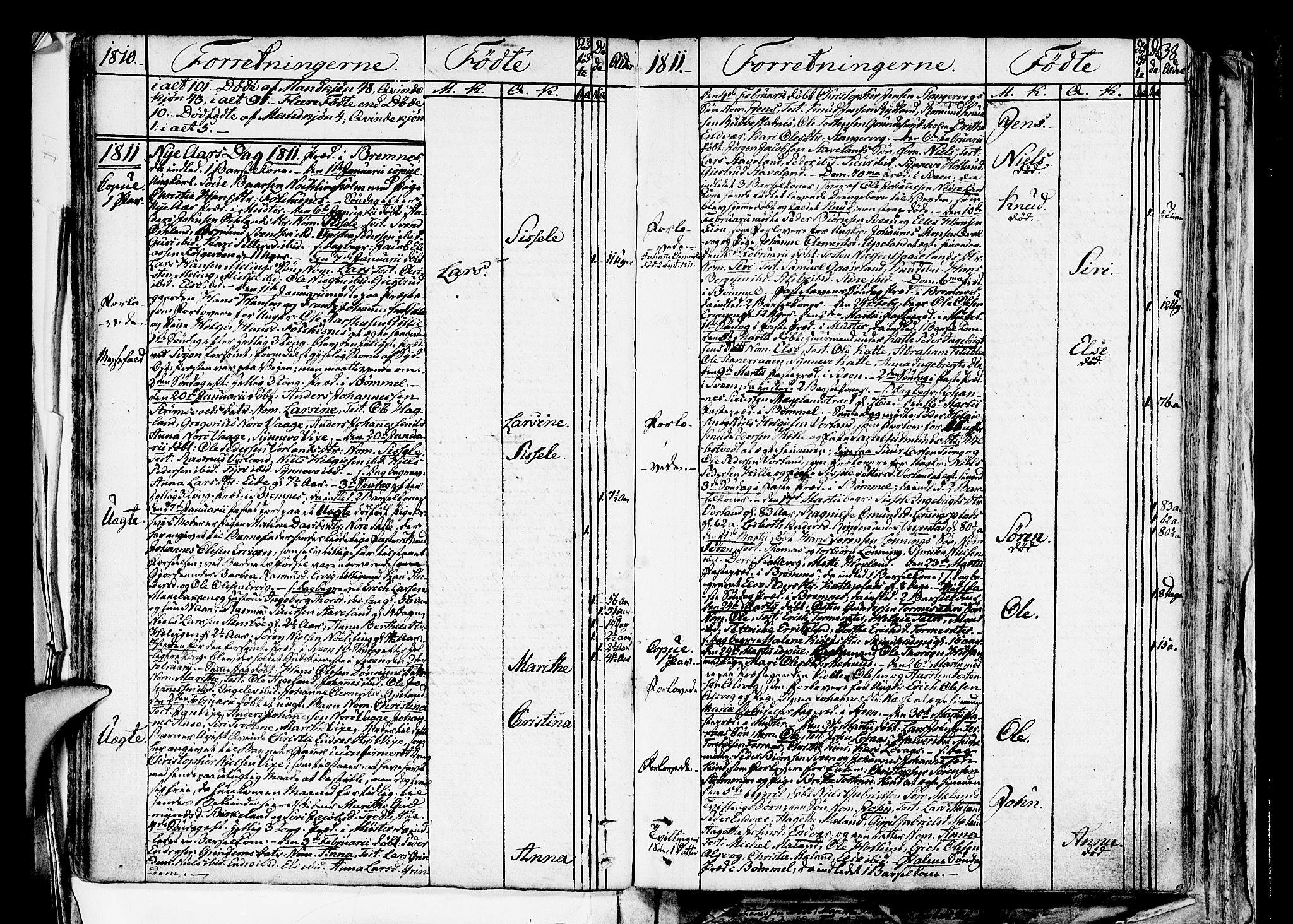 Finnås sokneprestembete, SAB/A-99925/H/Ha/Haa/Haaa/L0004: Parish register (official) no. A 4, 1804-1830, p. 38