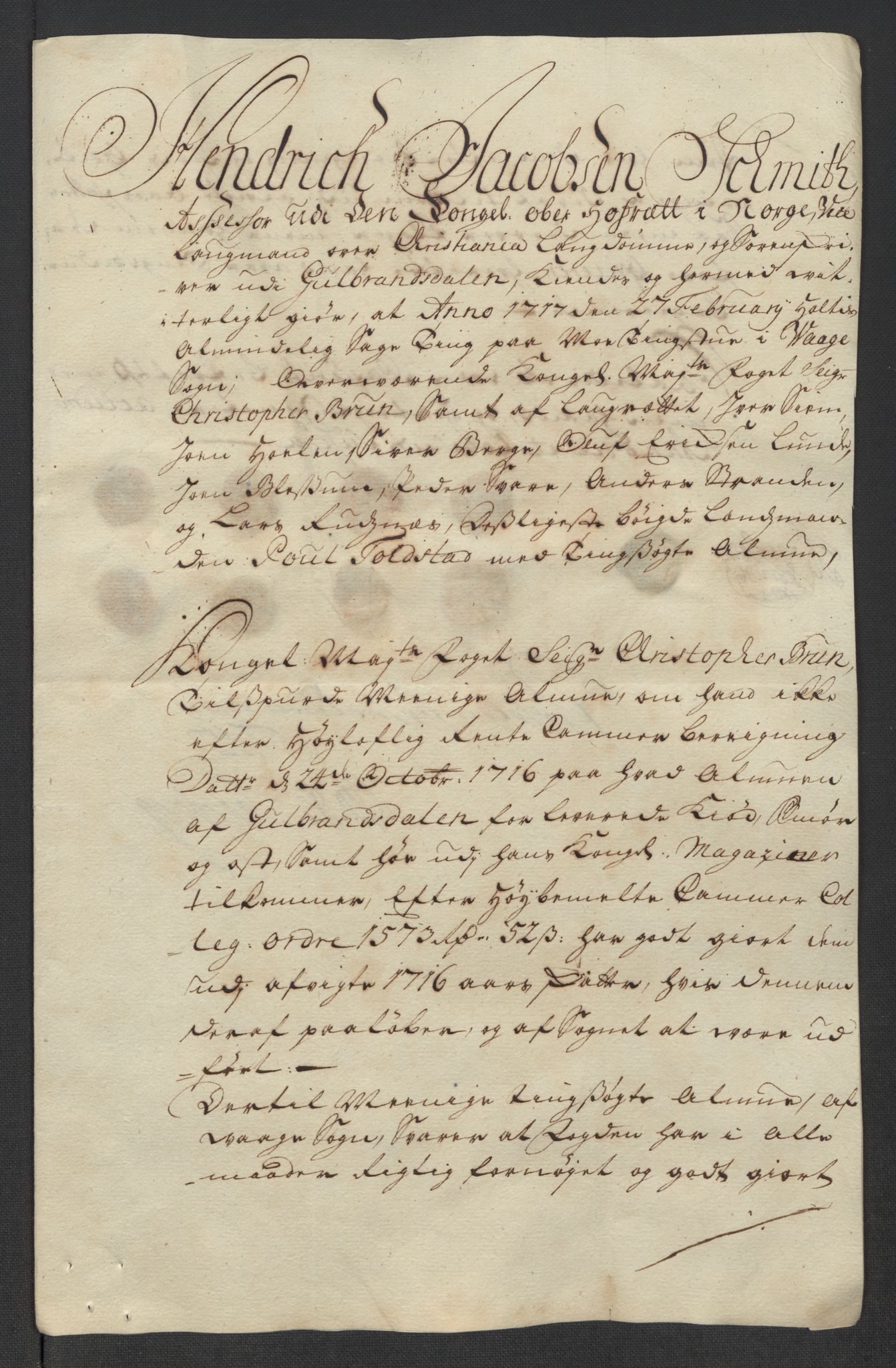 Rentekammeret inntil 1814, Reviderte regnskaper, Fogderegnskap, AV/RA-EA-4092/R17/L1186: Fogderegnskap Gudbrandsdal, 1716, p. 272