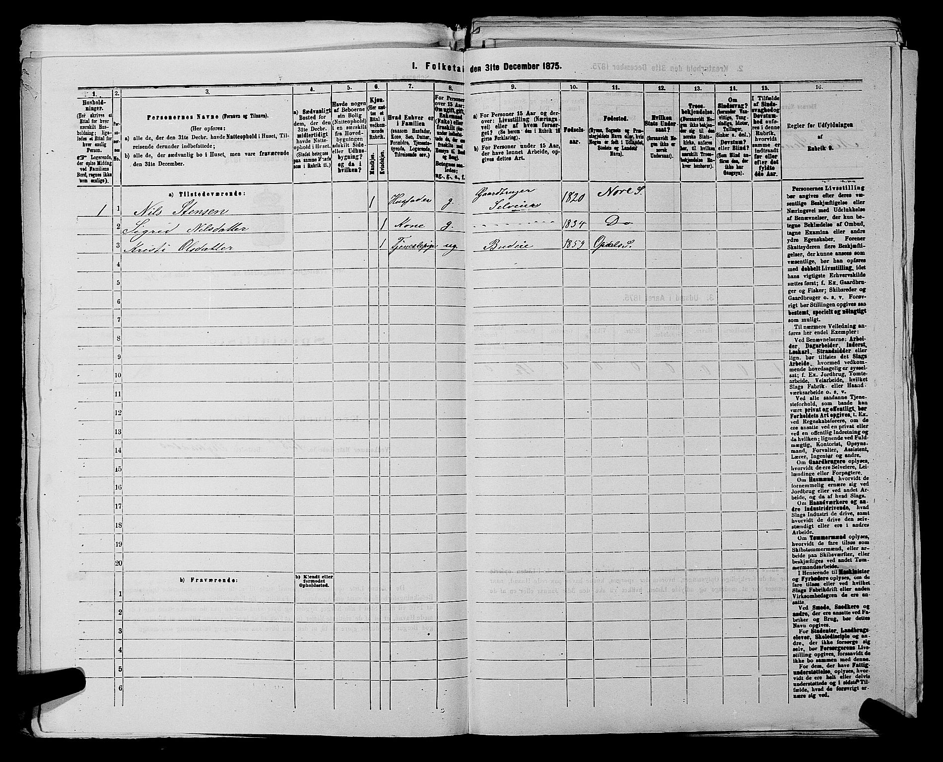 SAKO, 1875 census for 0633P Nore, 1875, p. 628