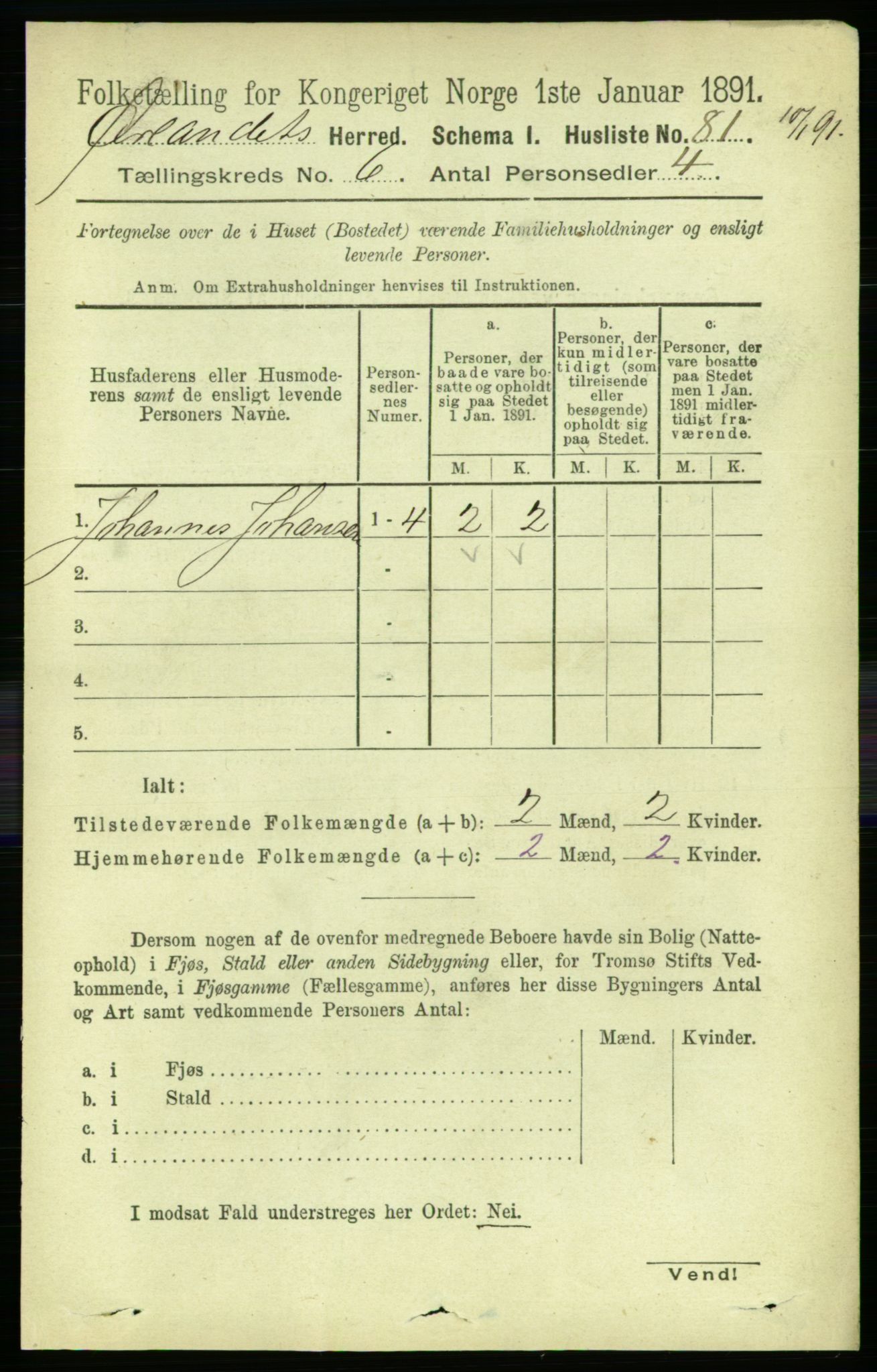 RA, 1891 census for 1621 Ørland, 1891, p. 1837