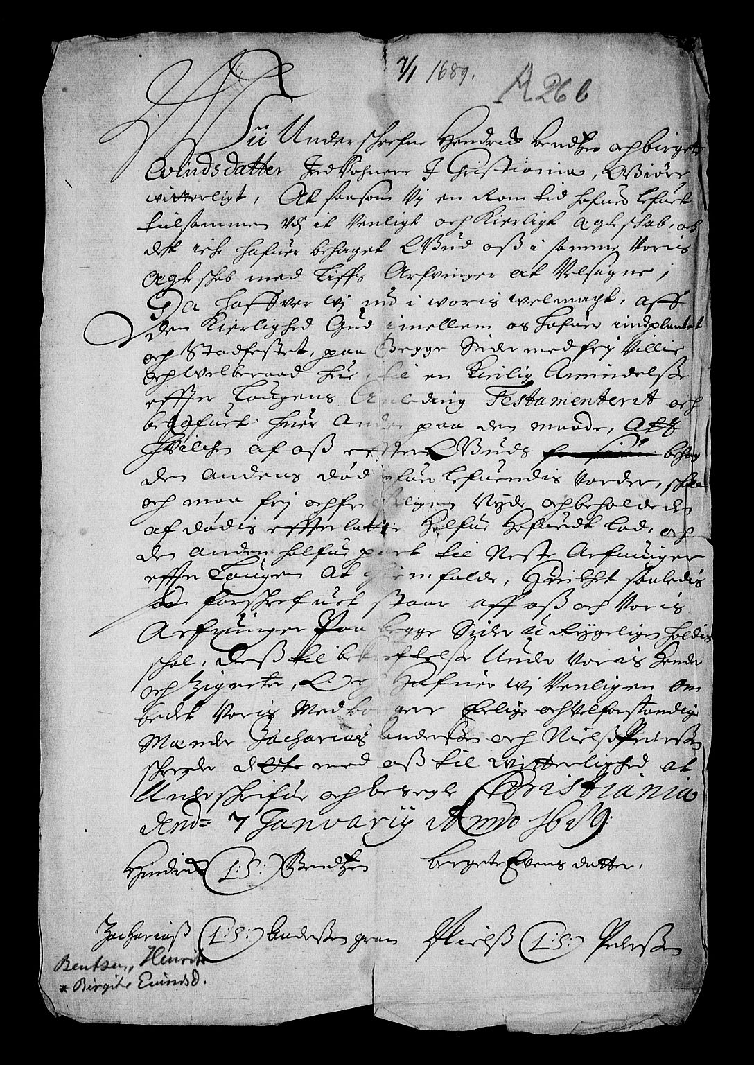 Stattholderembetet 1572-1771, RA/EA-2870/Af/L0002: Avskrifter av vedlegg til originale supplikker, nummerert i samsvar med supplikkbøkene, 1687-1689, p. 326