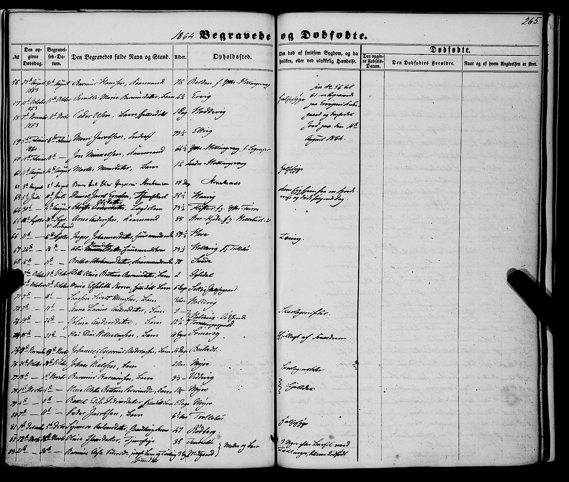 Selje sokneprestembete, SAB/A-99938/H/Ha/Haa/Haaa: Parish register (official) no. A 11, 1858-1870, p. 265