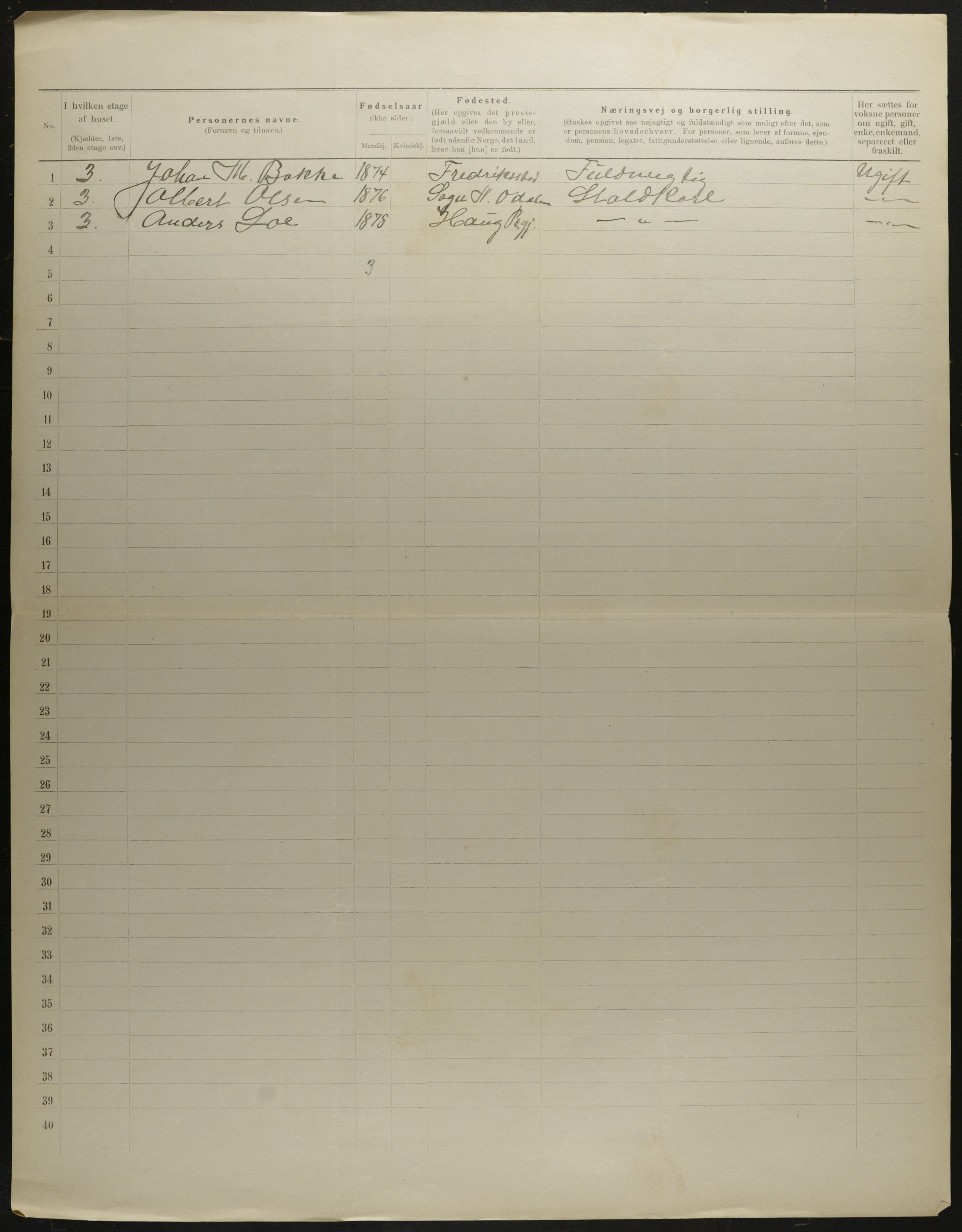 OBA, Municipal Census 1901 for Kristiania, 1901, p. 6452