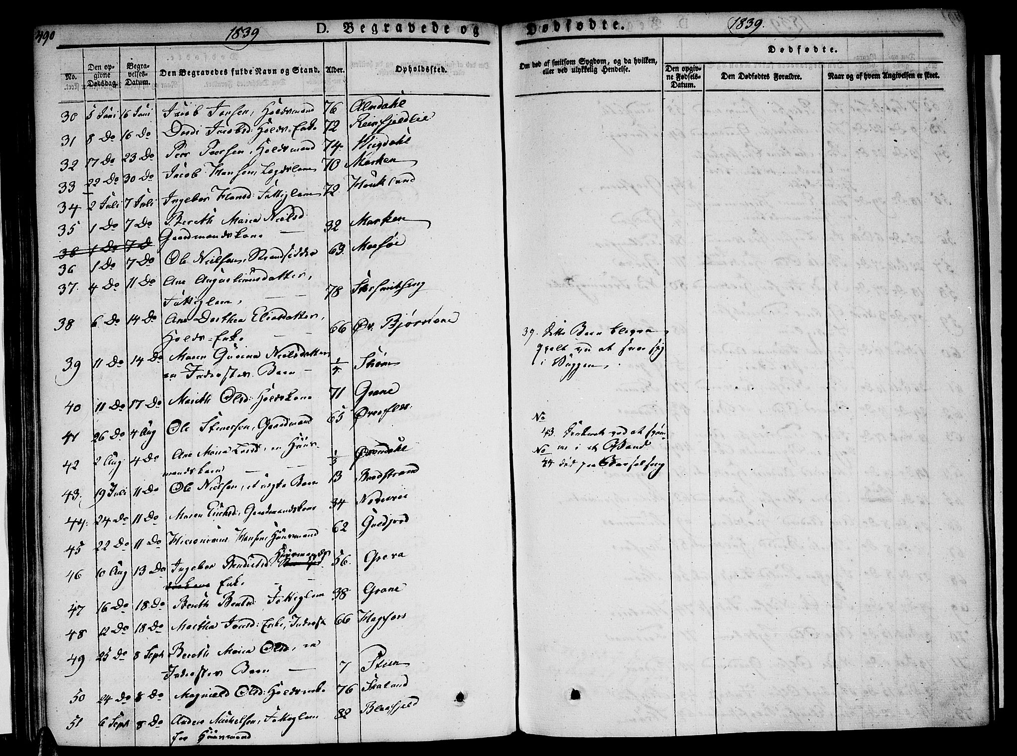 Ministerialprotokoller, klokkerbøker og fødselsregistre - Nordland, AV/SAT-A-1459/820/L0290: Parish register (official) no. 820A11, 1826-1845, p. 490