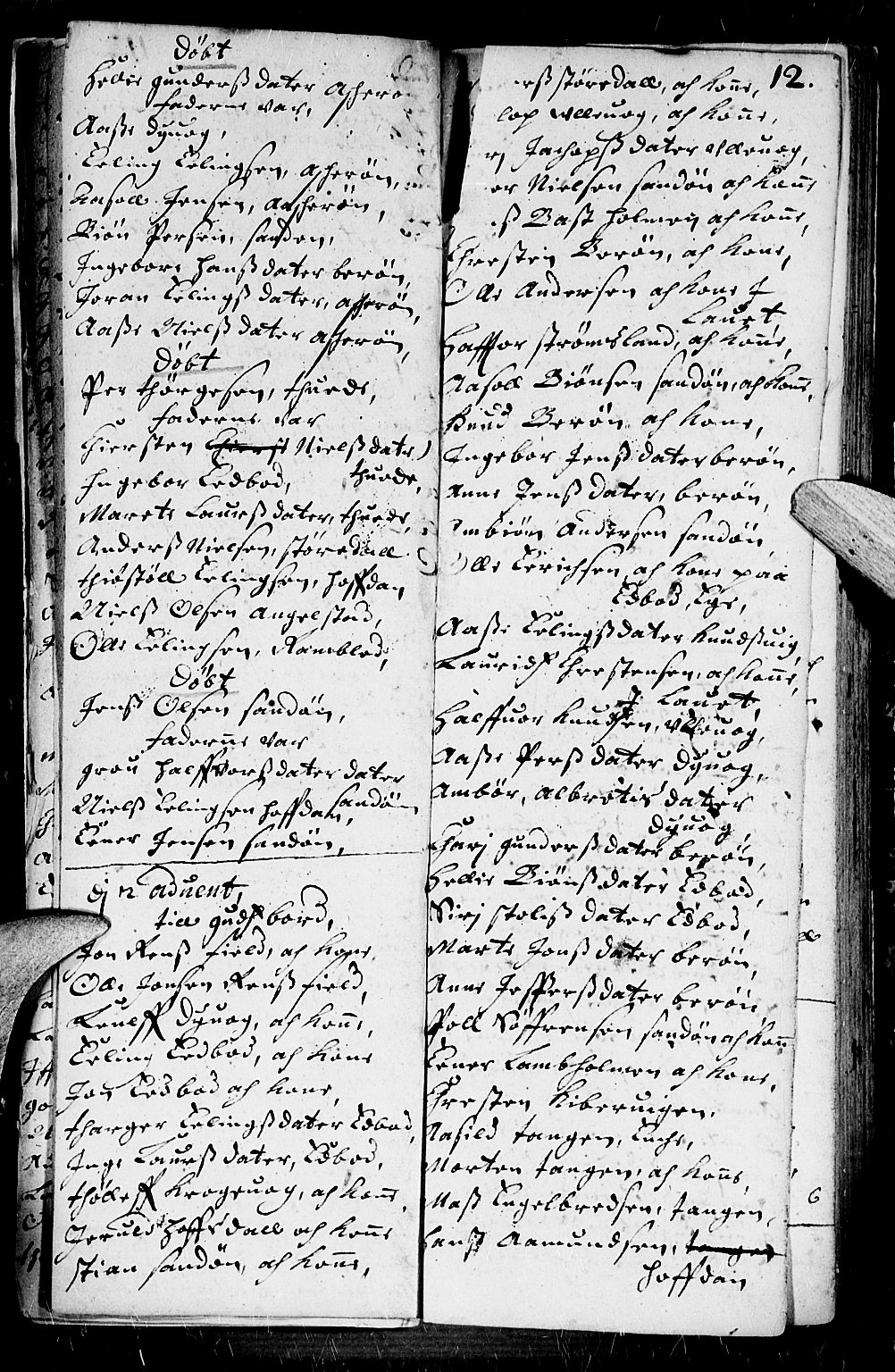 Dypvåg sokneprestkontor, AV/SAK-1111-0007/F/Fb/Fba/L0001: Parish register (copy) no. B 1, 1699-1706, p. 12