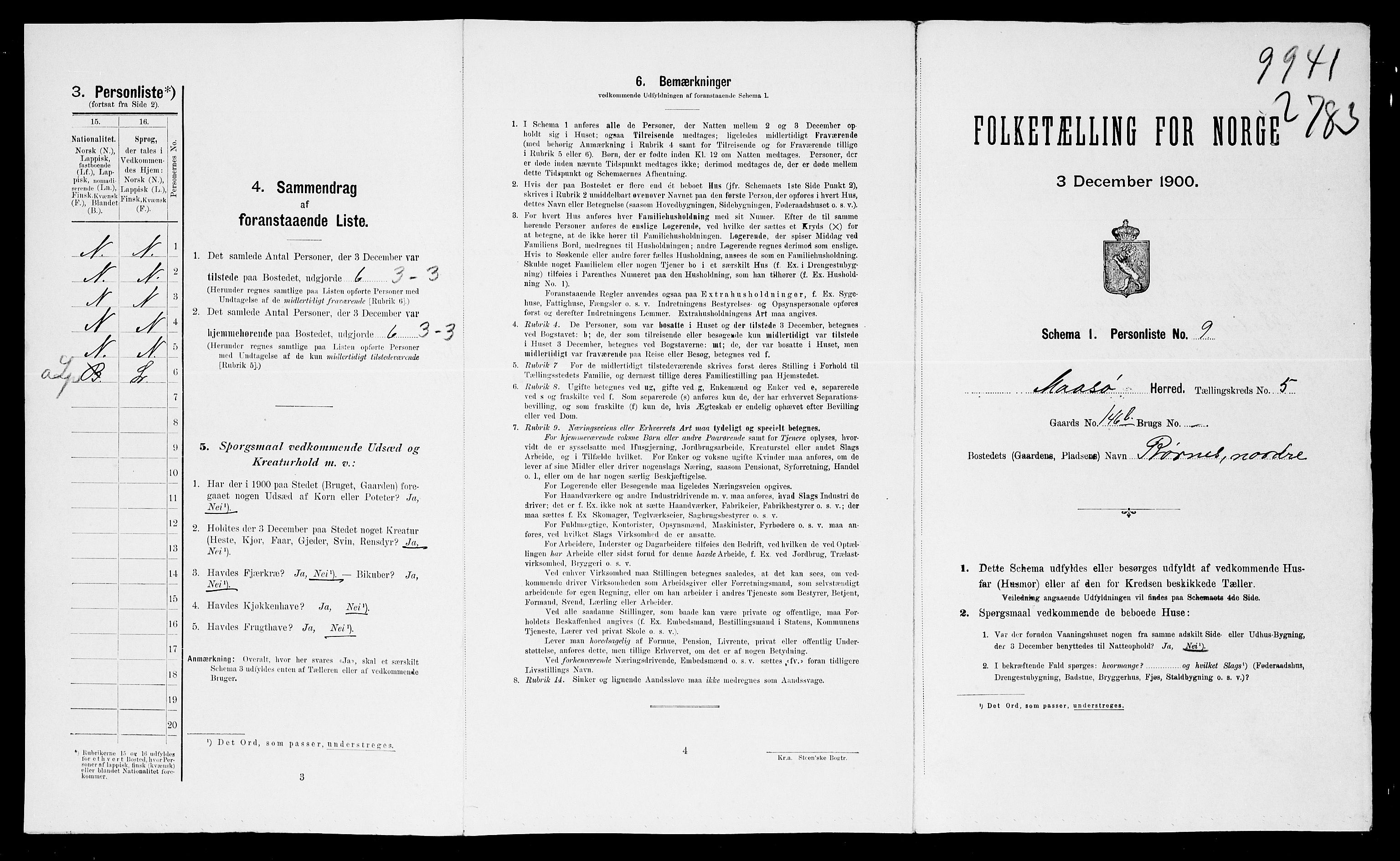 SATØ, 1900 census for Måsøy, 1900, p. 30