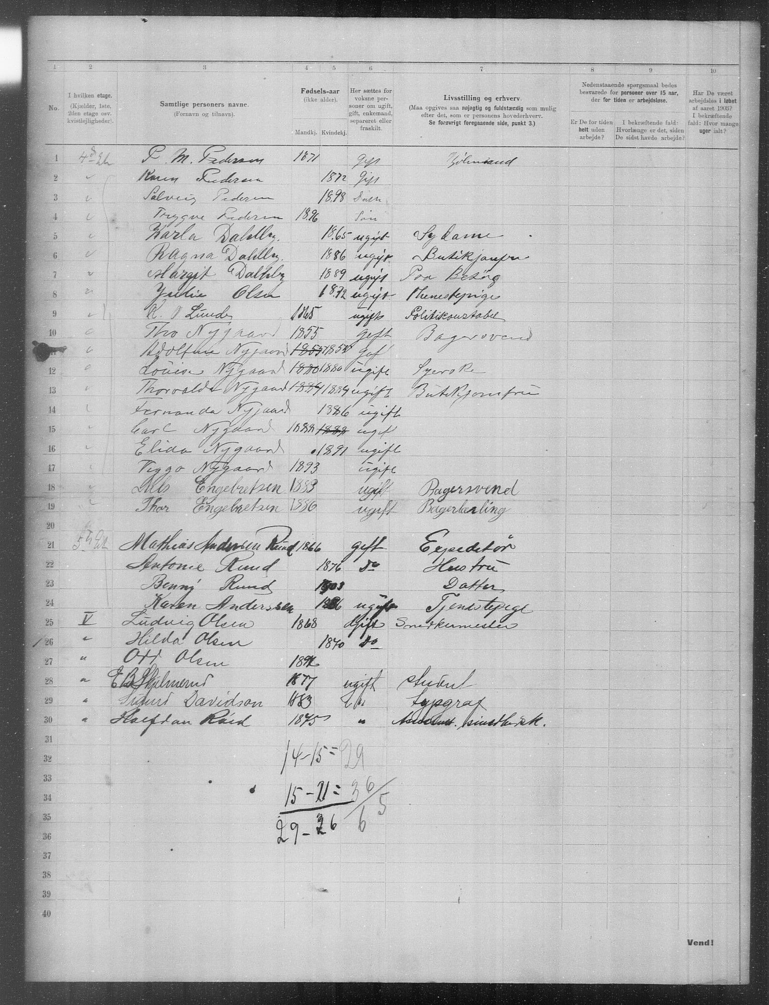 OBA, Municipal Census 1903 for Kristiania, 1903, p. 22193