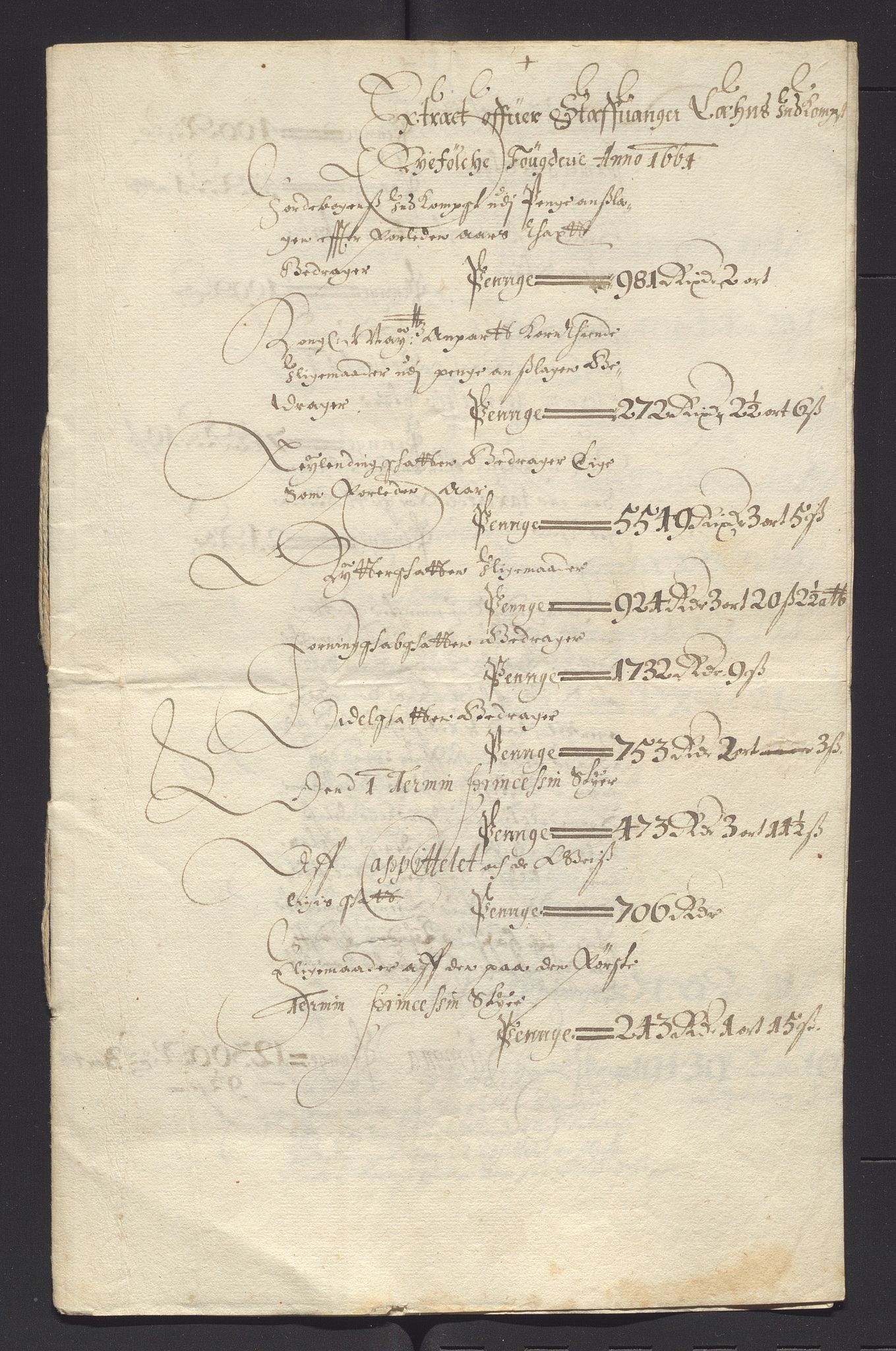 Stavanger len, AV/SAST-A-101870/Ob/L0039: Diverse, 1663-1666, p. 189