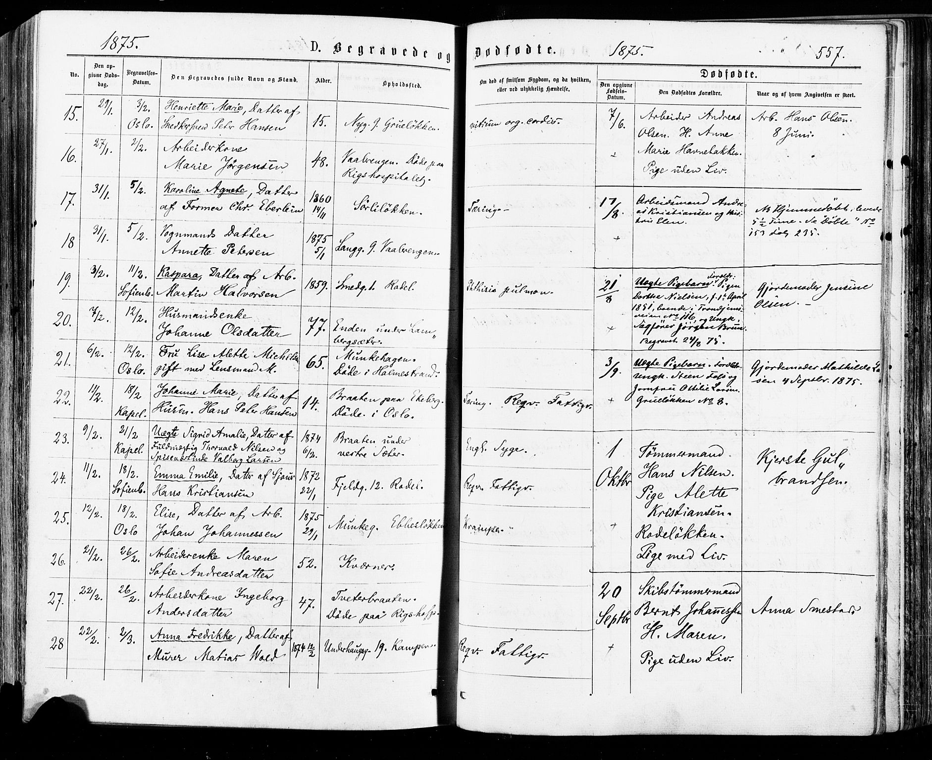 Østre Aker prestekontor Kirkebøker, AV/SAO-A-10840/F/Fa/L0004: Parish register (official) no. I 4, 1876-1889, p. 557