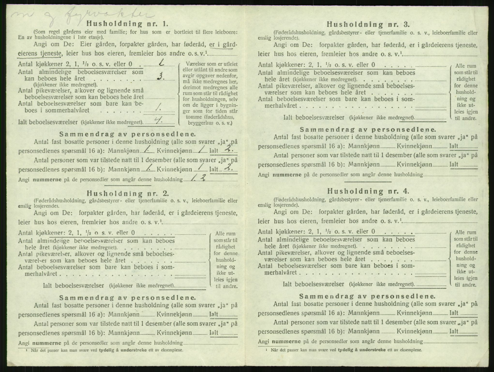 SAT, 1920 census for Bremsnes, 1920, p. 556