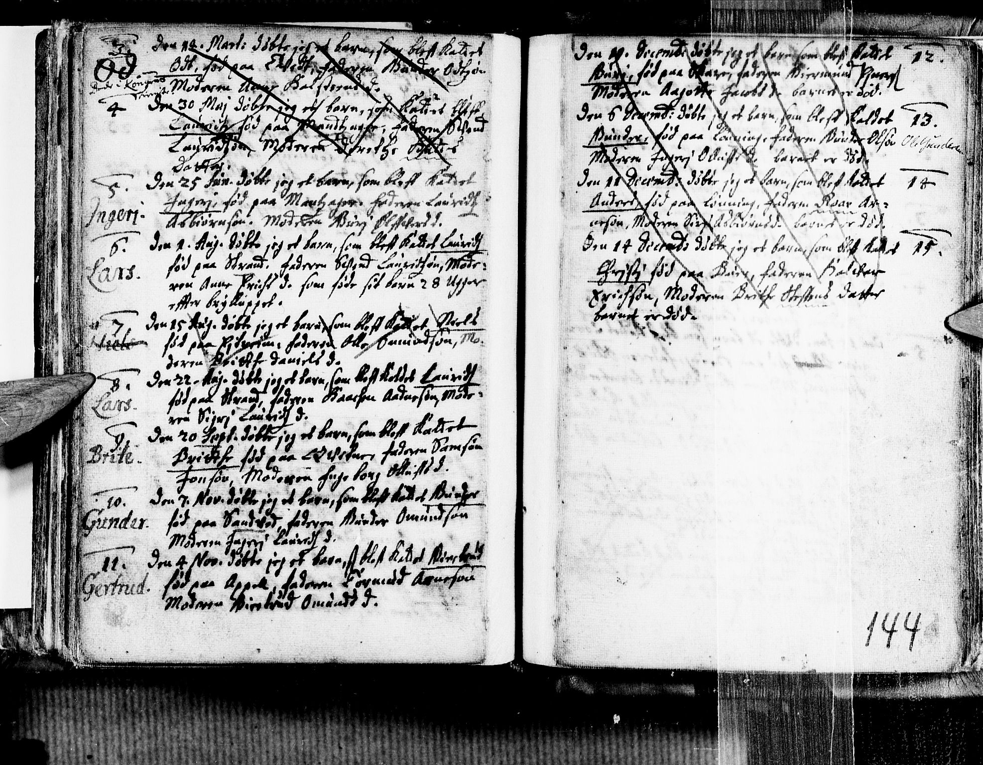 Ullensvang sokneprestembete, SAB/A-78701/H/Haa: Parish register (official) no. A 1 /3, 1676-1719, p. 144
