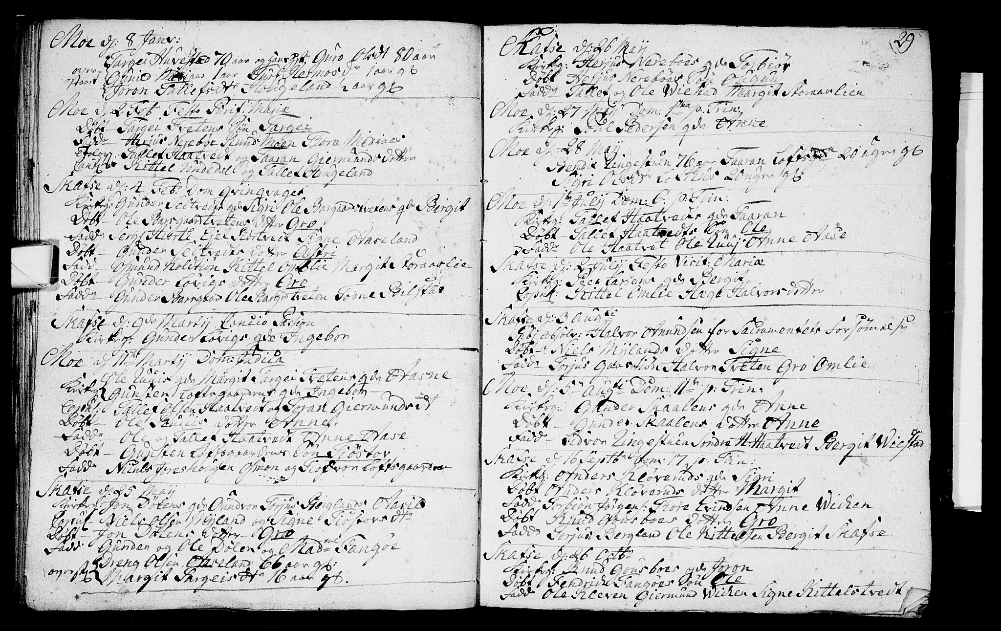 Mo kirkebøker, SAKO/A-286/F/Fa/L0001: Parish register (official) no. I 1, 1724-1748, p. 29