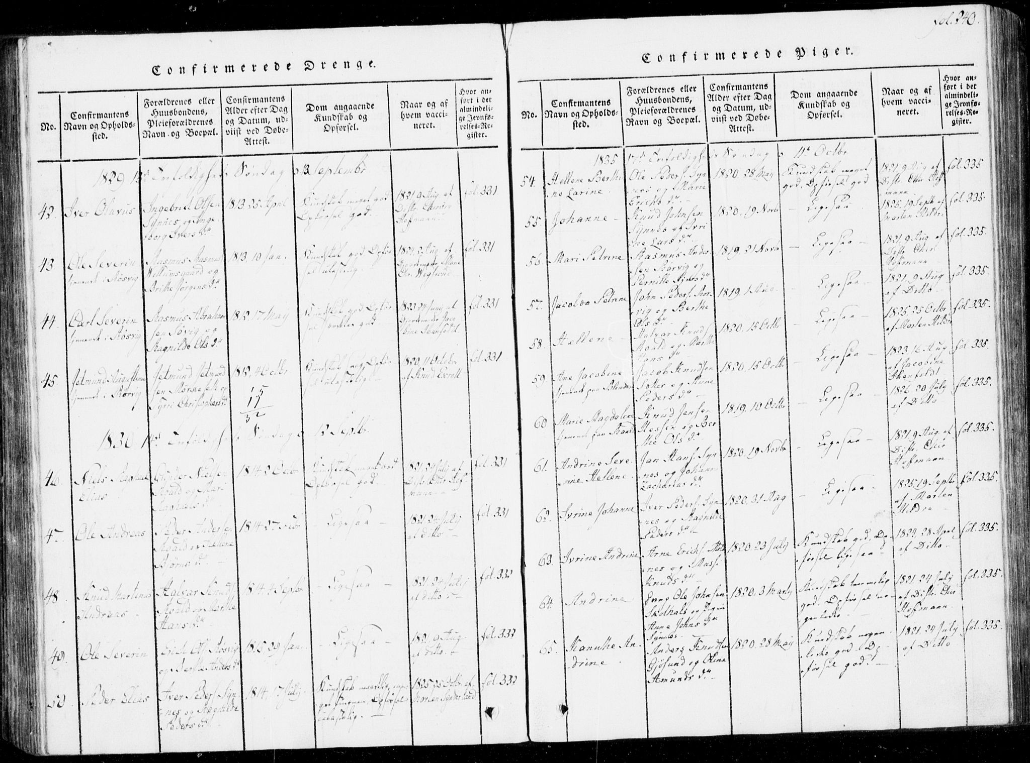 Ministerialprotokoller, klokkerbøker og fødselsregistre - Møre og Romsdal, SAT/A-1454/537/L0517: Parish register (official) no. 537A01, 1818-1862, p. 240