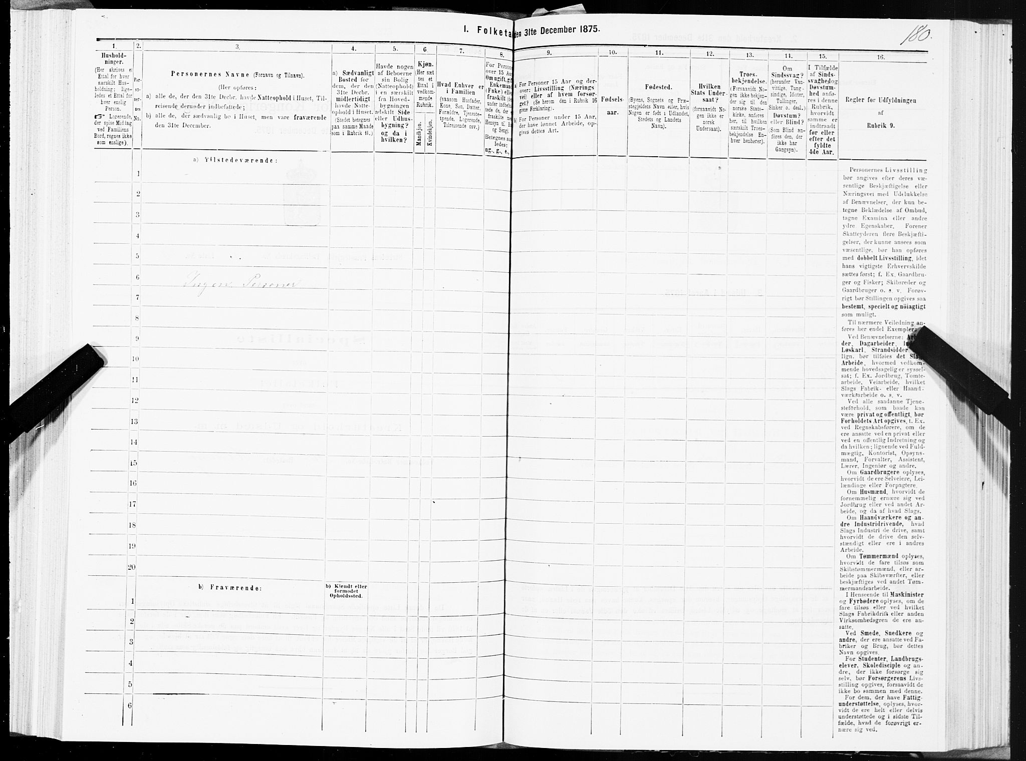 SAT, 1875 census for 1660P Strinda, 1875, p. 3180