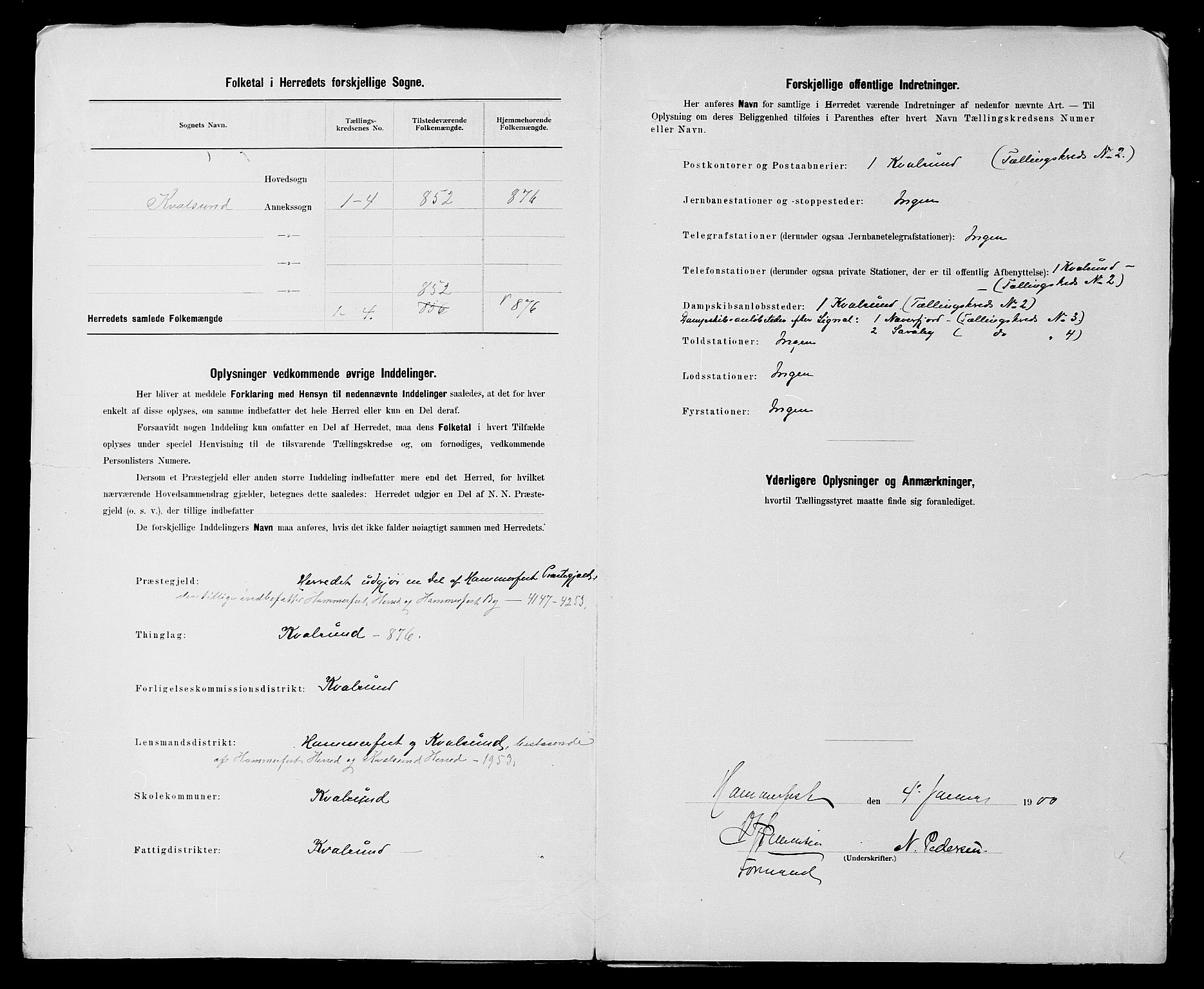 SATØ, 1900 census for Kvalsund, 1900, p. 3