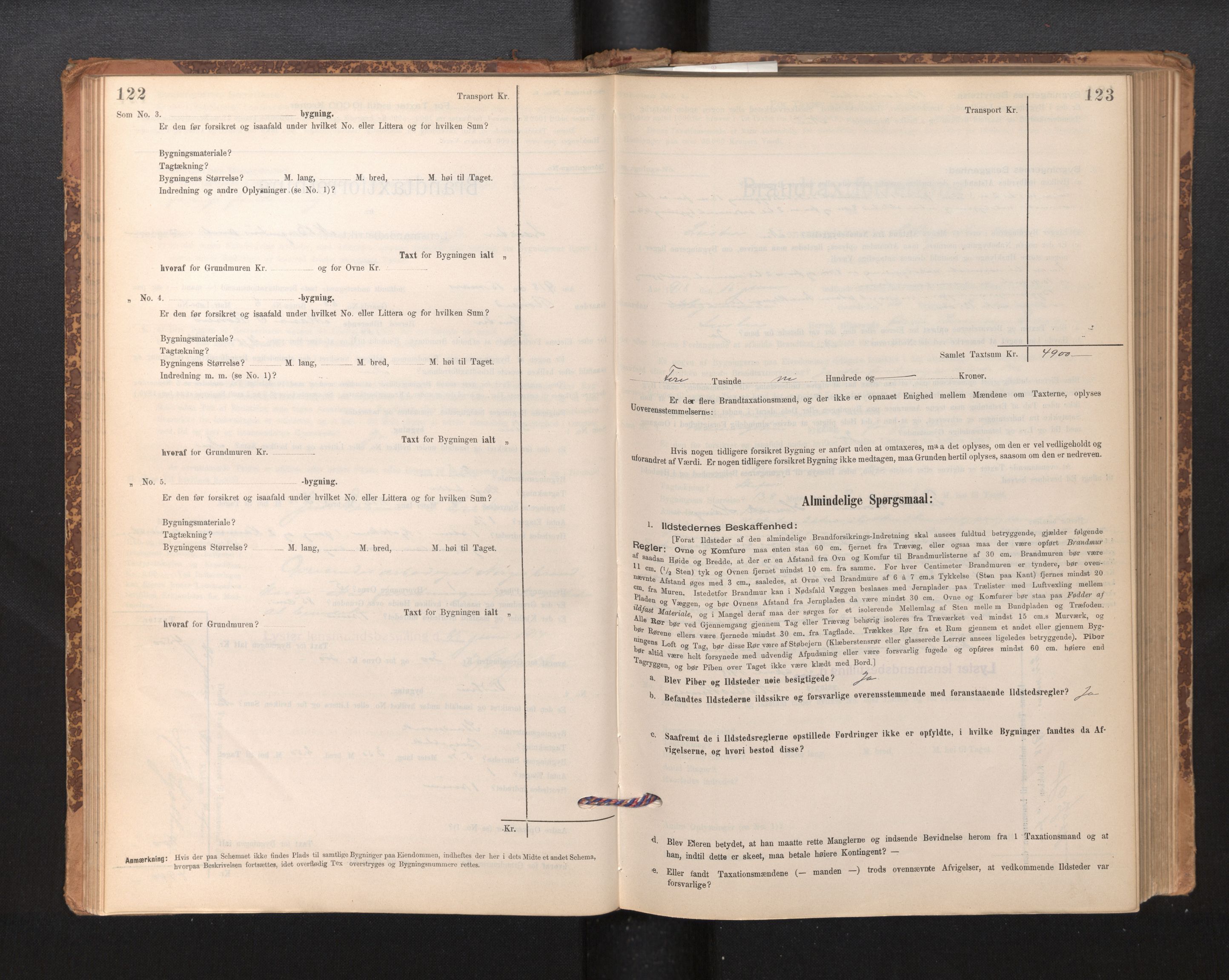 Lensmannen i Luster, AV/SAB-A-29301/0012/L0007: Branntakstprotokoll, skjematakst, 1895-1935, p. 122-123