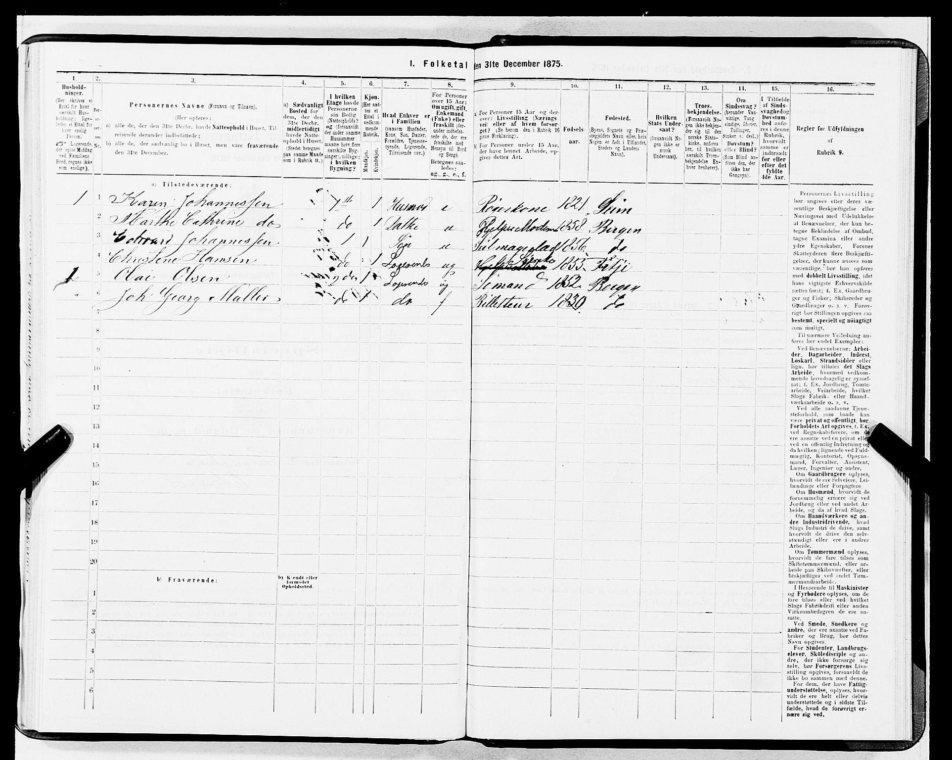 SAB, 1875 census for 1301 Bergen, 1875, p. 1293