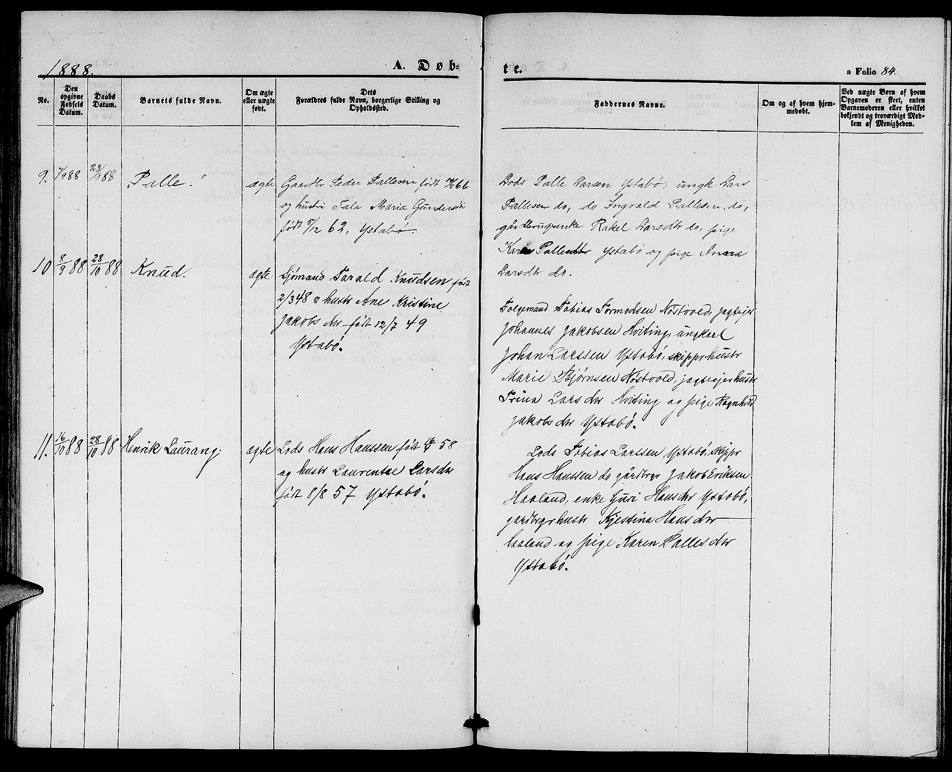 Rennesøy sokneprestkontor, SAST/A -101827/H/Ha/Hab/L0003: Parish register (copy) no. B 3, 1855-1888, p. 84
