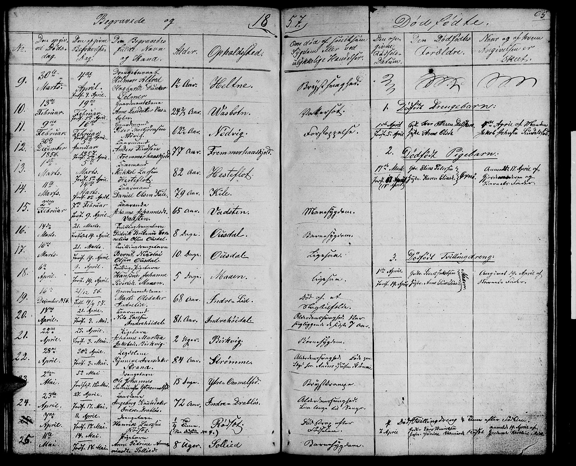 Ministerialprotokoller, klokkerbøker og fødselsregistre - Møre og Romsdal, AV/SAT-A-1454/511/L0156: Parish register (copy) no. 511C02, 1855-1863, p. 65