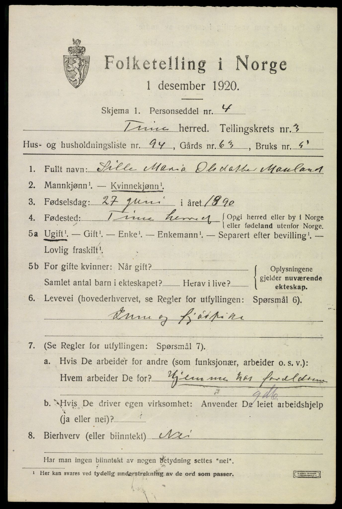 SAST, 1920 census for Time, 1920, p. 5015