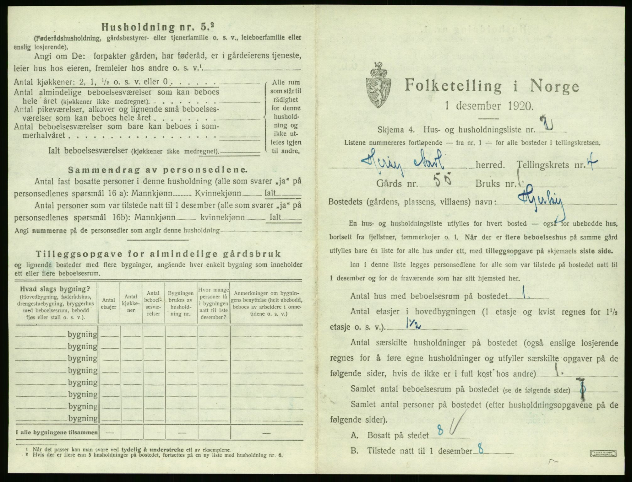 SAT, 1920 census for Herøy, 1920, p. 302