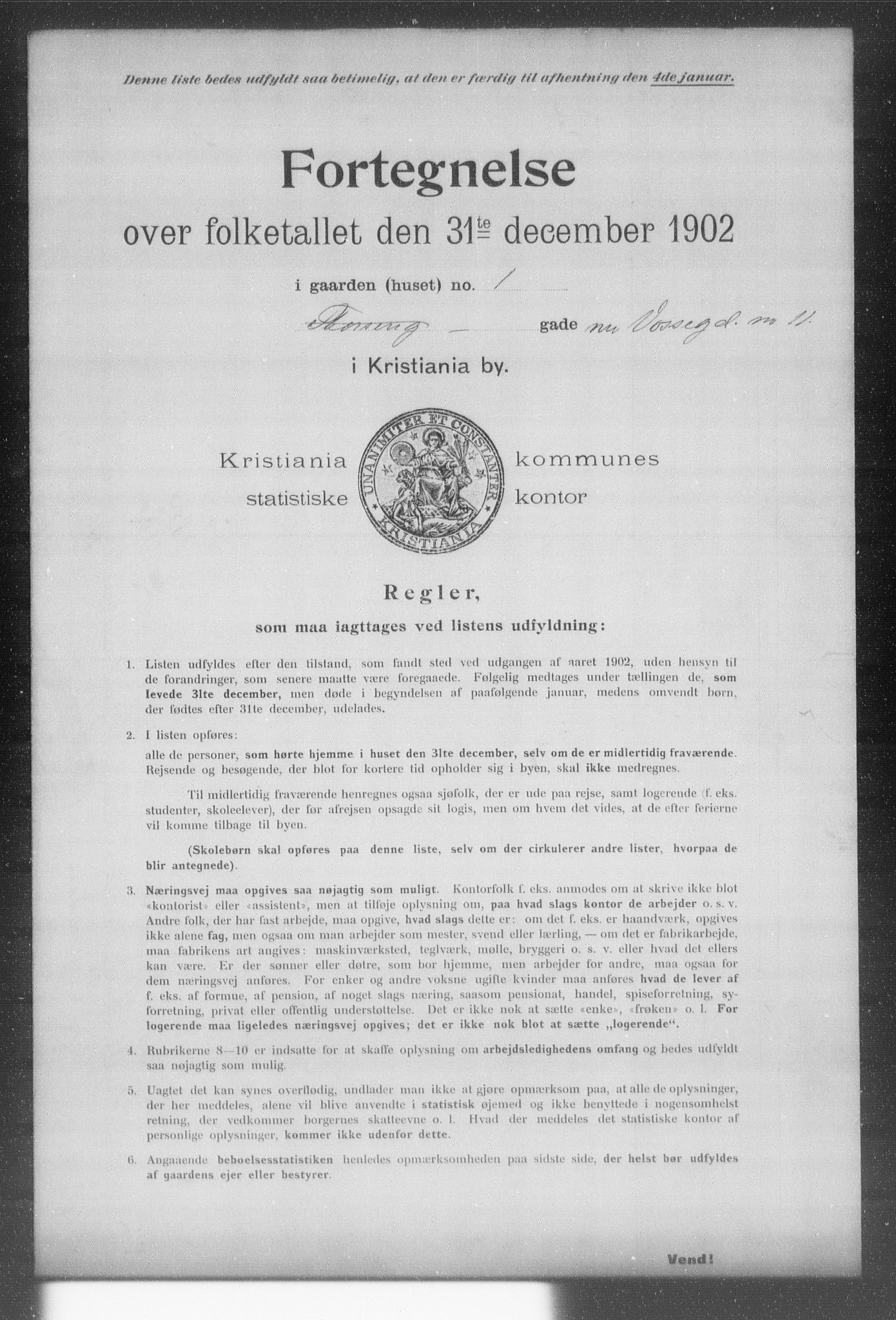 OBA, Municipal Census 1902 for Kristiania, 1902, p. 23014