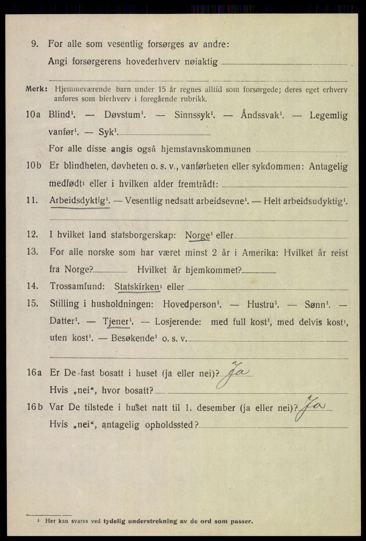 SAH, 1920 census for Trysil, 1920, p. 10664