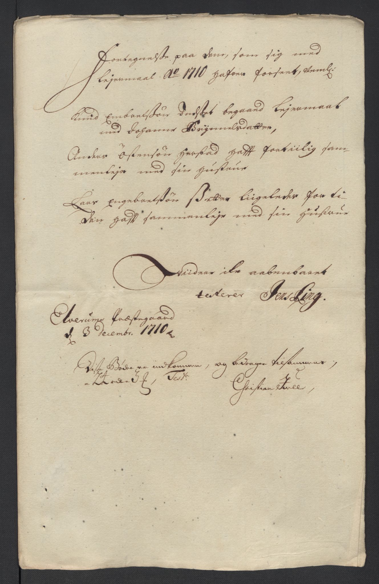 Rentekammeret inntil 1814, Reviderte regnskaper, Fogderegnskap, AV/RA-EA-4092/R13/L0847: Fogderegnskap Solør, Odal og Østerdal, 1710, p. 124