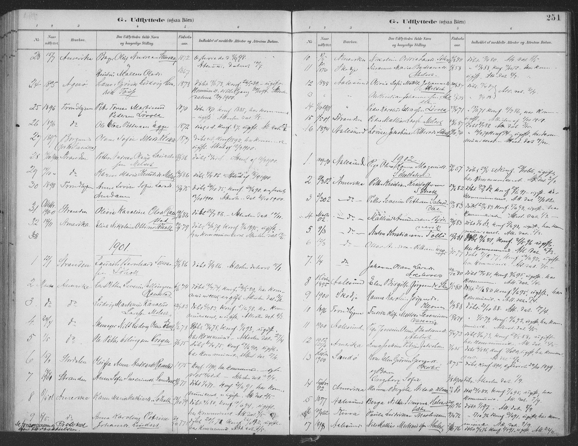 Ministerialprotokoller, klokkerbøker og fødselsregistre - Møre og Romsdal, SAT/A-1454/522/L0316: Parish register (official) no. 522A11, 1890-1911, p. 251