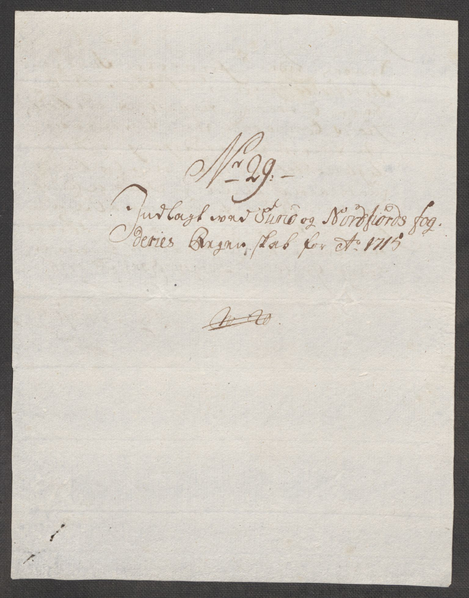 Rentekammeret inntil 1814, Reviderte regnskaper, Fogderegnskap, AV/RA-EA-4092/R53/L3439: Fogderegnskap Sunn- og Nordfjord, 1715, p. 500