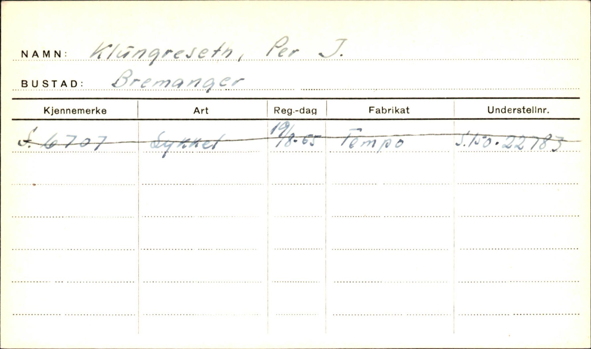 Statens vegvesen, Sogn og Fjordane vegkontor, AV/SAB-A-5301/4/F/L0001B: Eigarregister Fjordane til 1.6.1961, 1930-1961, p. 192