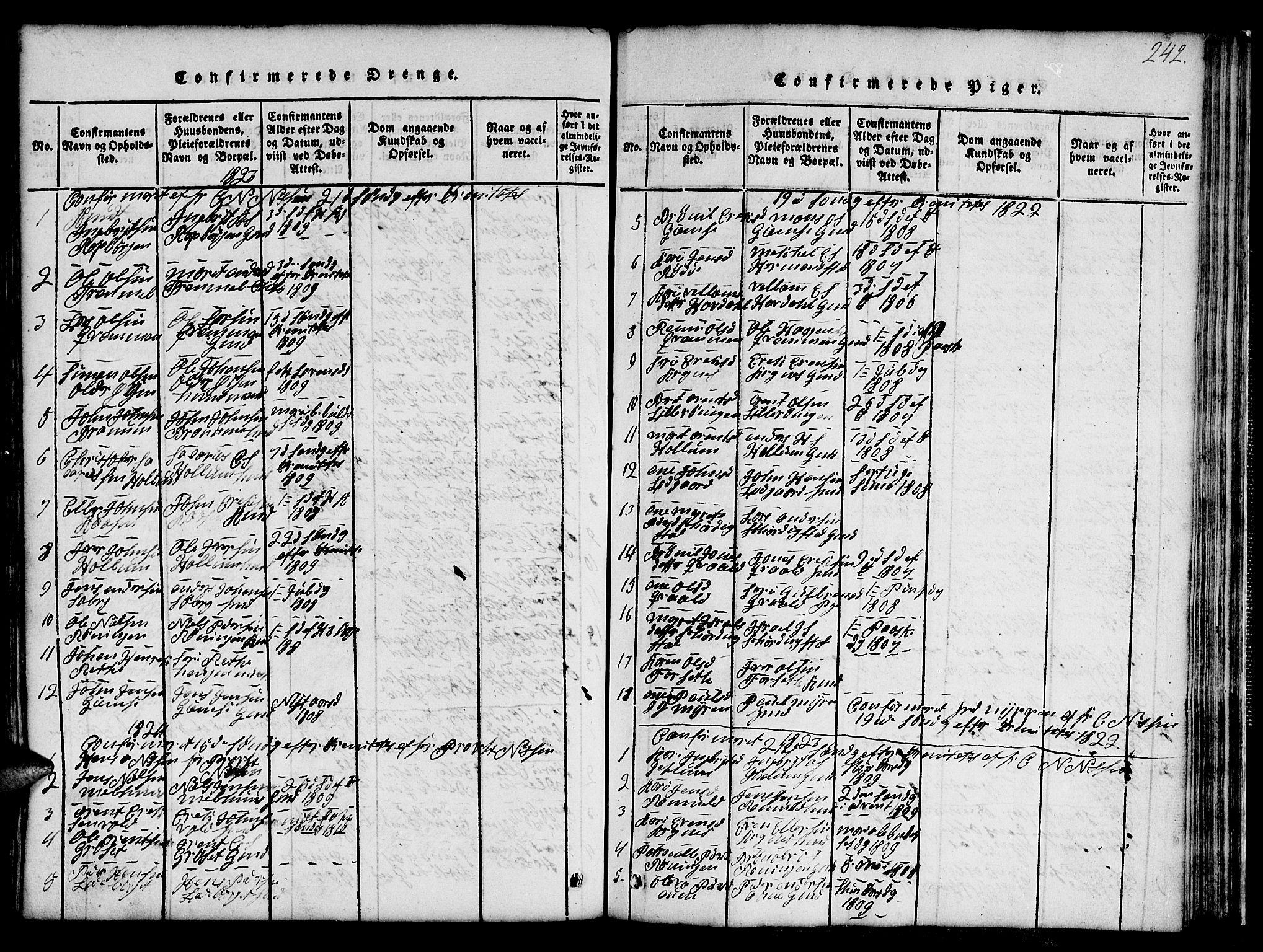 Ministerialprotokoller, klokkerbøker og fødselsregistre - Sør-Trøndelag, SAT/A-1456/691/L1092: Parish register (copy) no. 691C03, 1816-1852, p. 242