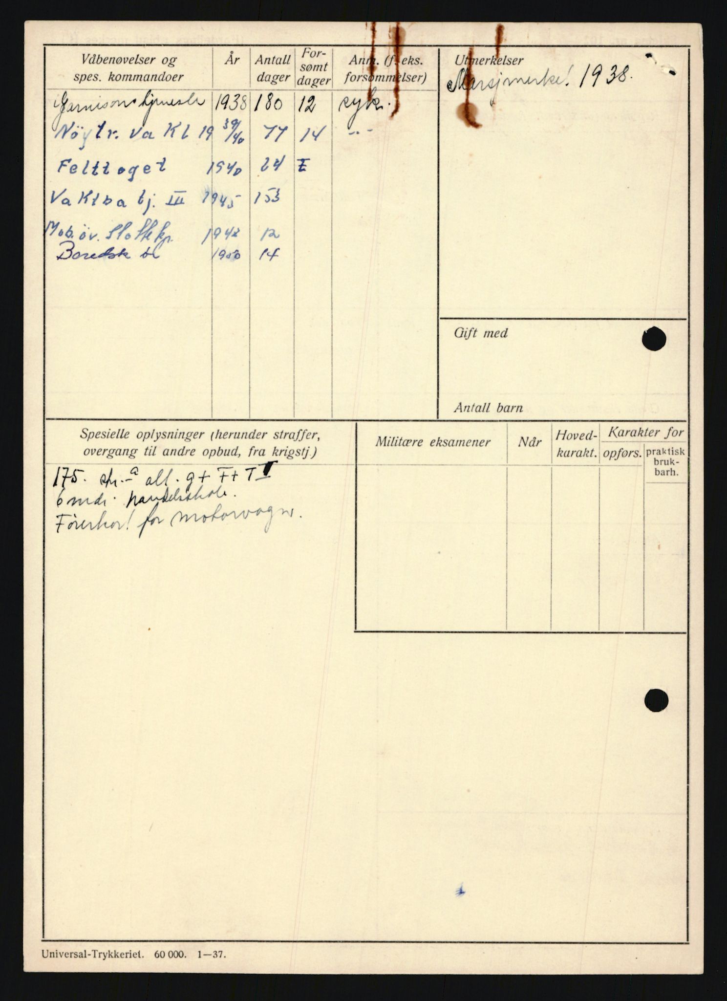 Forsvaret, Troms infanteriregiment nr. 16, AV/RA-RAFA-3146/P/Pa/L0020: Rulleblad for regimentets menige mannskaper, årsklasse 1936, 1936, p. 220