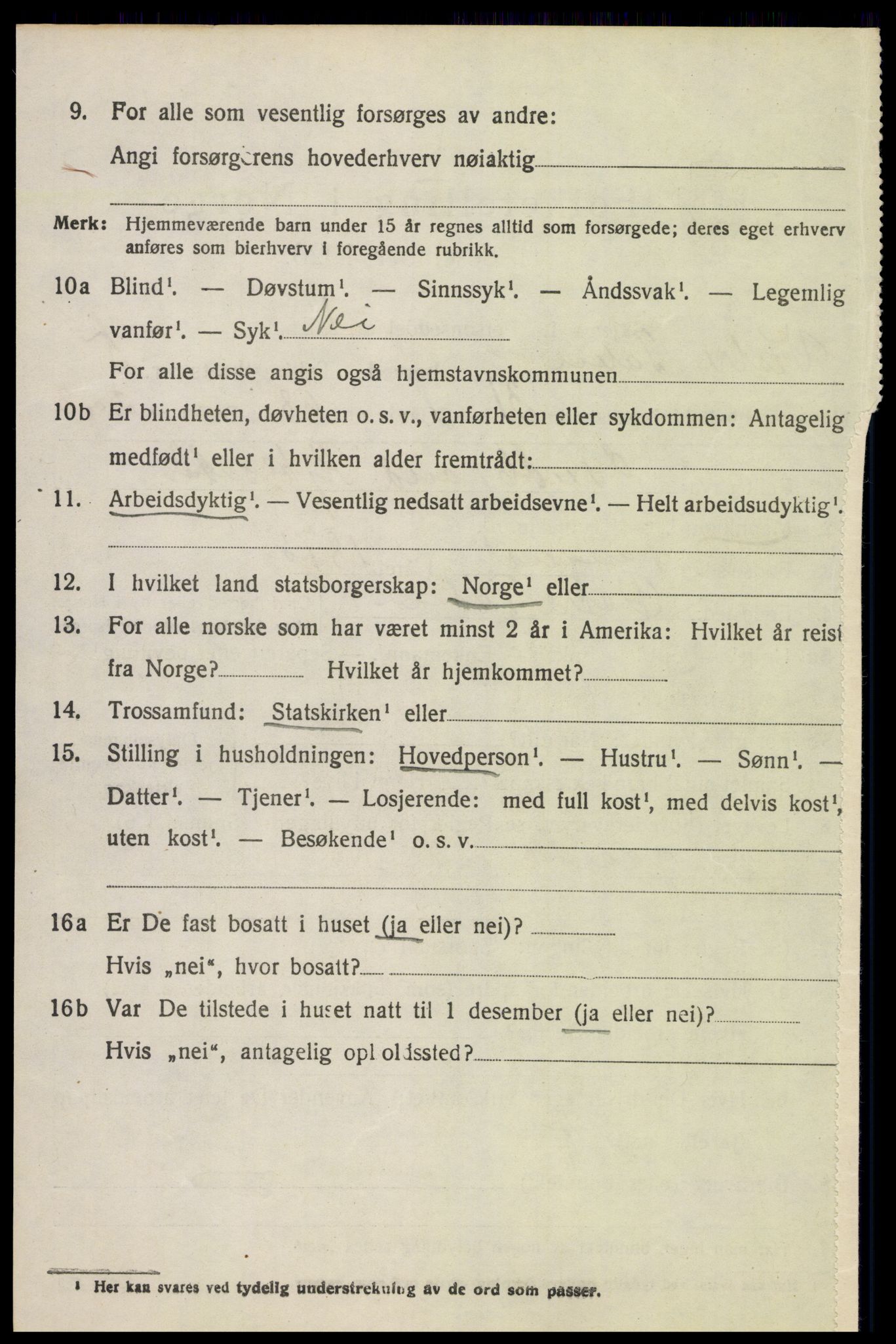 SAH, 1920 census for Vestre Toten, 1920, p. 7691