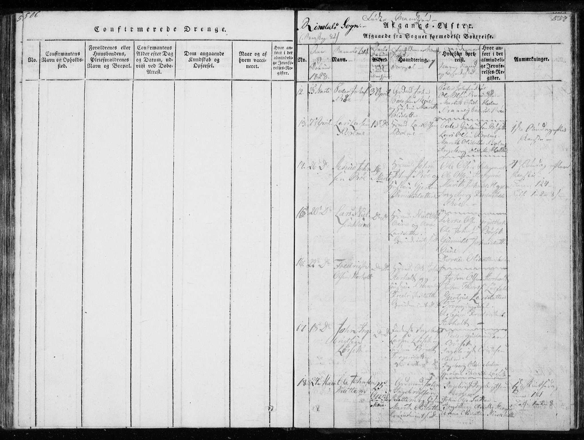 Ministerialprotokoller, klokkerbøker og fødselsregistre - Møre og Romsdal, SAT/A-1454/595/L1041: Parish register (official) no. 595A03, 1819-1829, p. 550-551