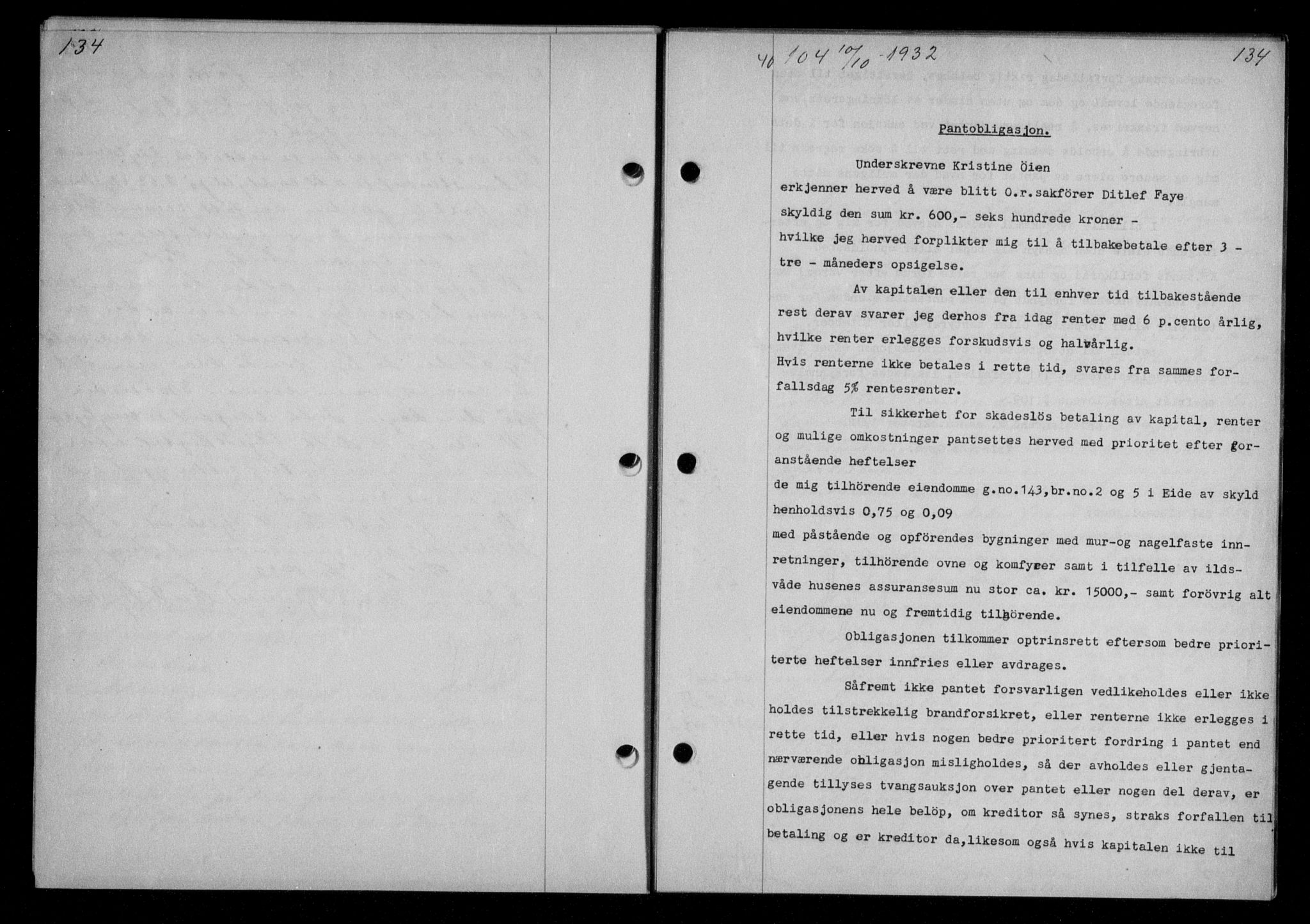 Nordmøre sorenskriveri, AV/SAT-A-4132/1/2/2Ca/L0076: Mortgage book no. 66, 1932-1933, Deed date: 10.10.1932