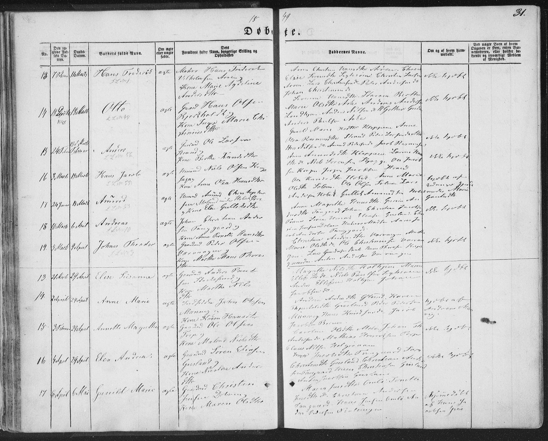 Brunlanes kirkebøker, SAKO/A-342/F/Fa/L0004: Parish register (official) no. I 4, 1846-1862, p. 31