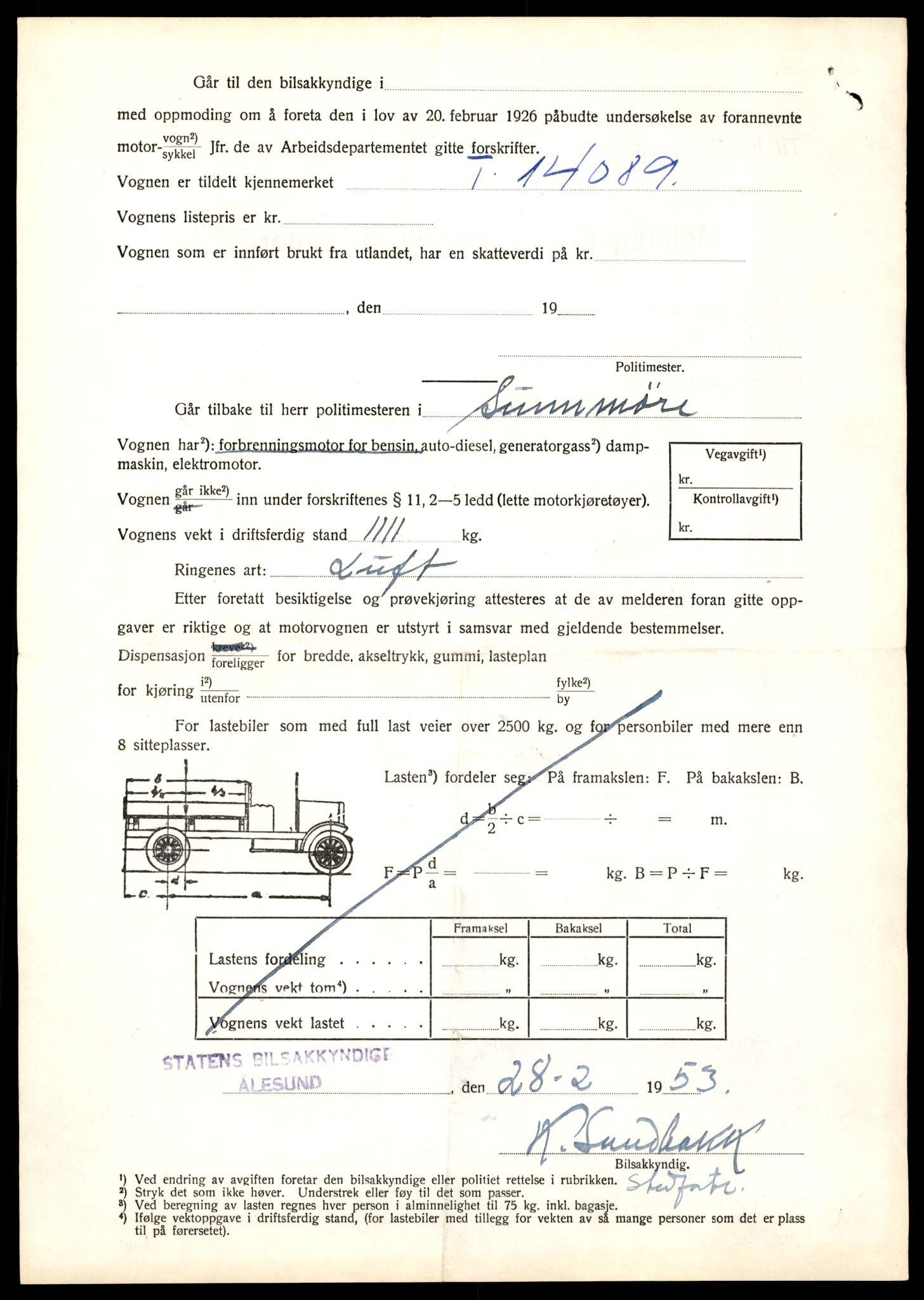 Møre og Romsdal vegkontor - Ålesund trafikkstasjon, AV/SAT-A-4099/F/Fe/L0043: Registreringskort for kjøretøy T 14080 - T 14204, 1927-1998, p. 248